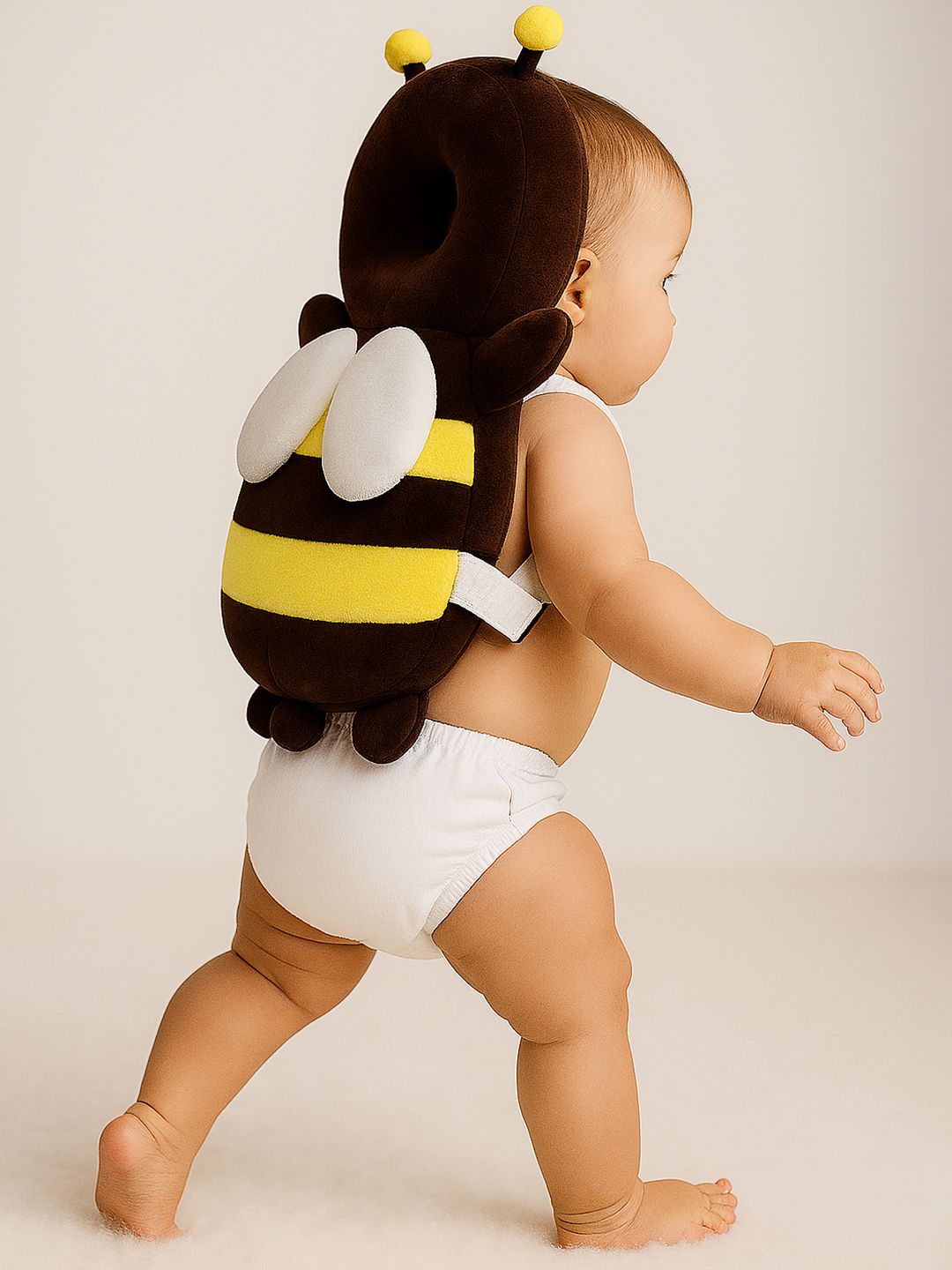 Smartots Infants Brown Honey Bee Crawling & Walking Head Protector with Booties-picture-53