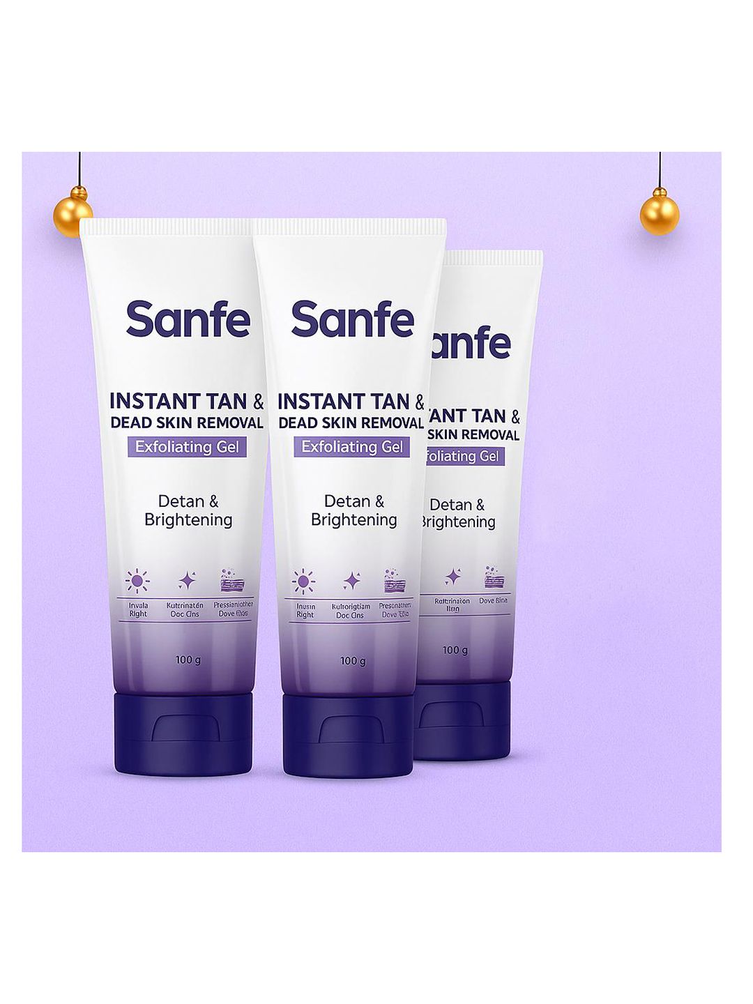 Sanfe Set Of 3 Instant Tan & Dead Skin Removal Exfoliating Gel - 100 g Each-picture-33