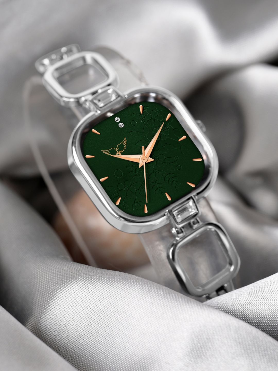 WHITE BIRD Women Brass Dial & Bracelet Style Straps Analogue Watch H-5090 Silver-picture-29