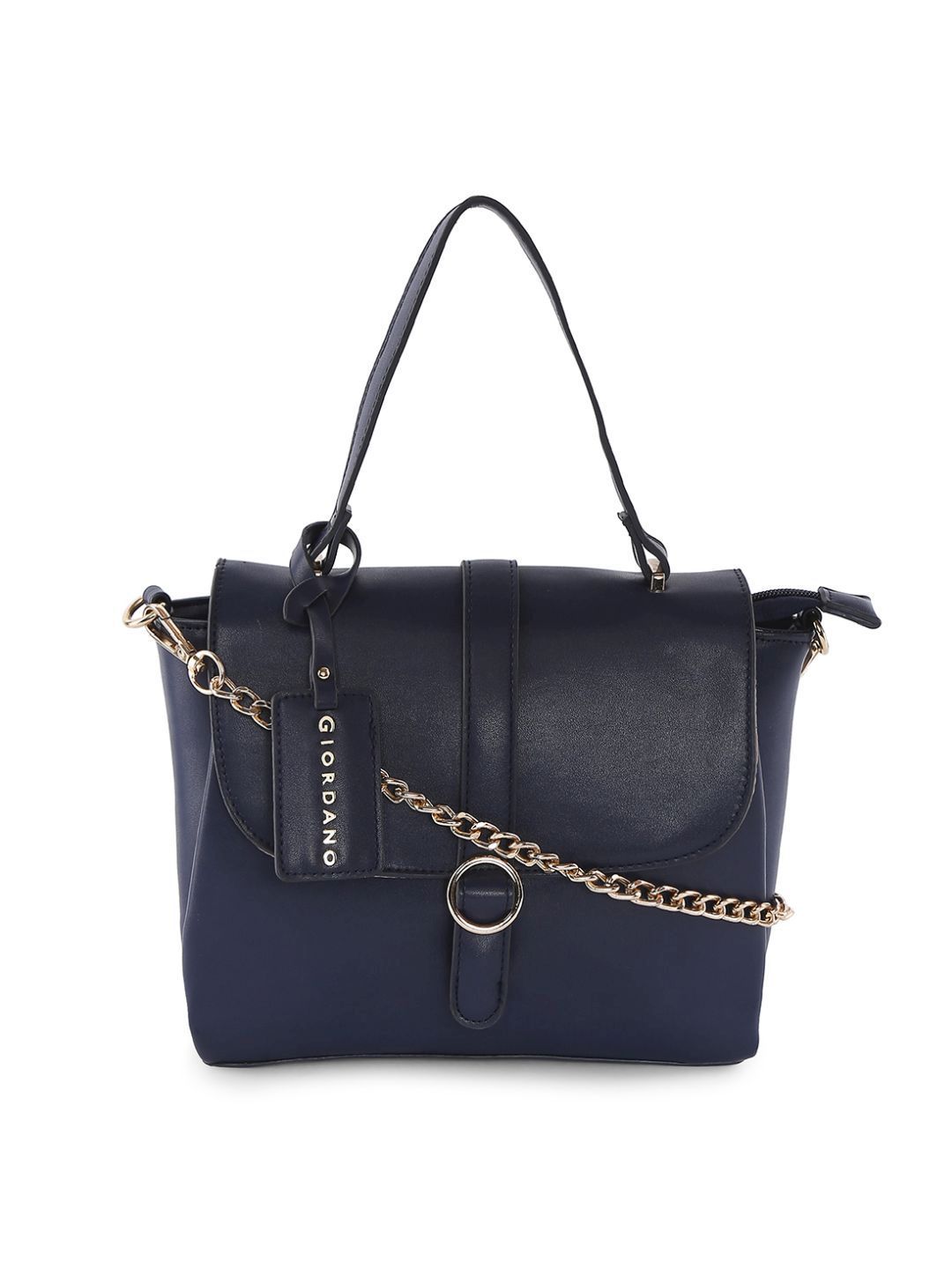 GIORDANO Navy Blue Solid Satchel-picture-19