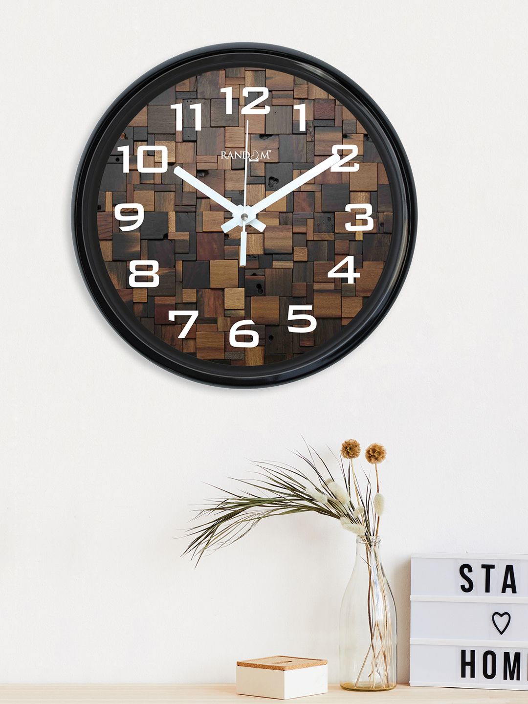 RANDOM Brown Round Printed 30.48 cm Analogue Wall Clock-image-28