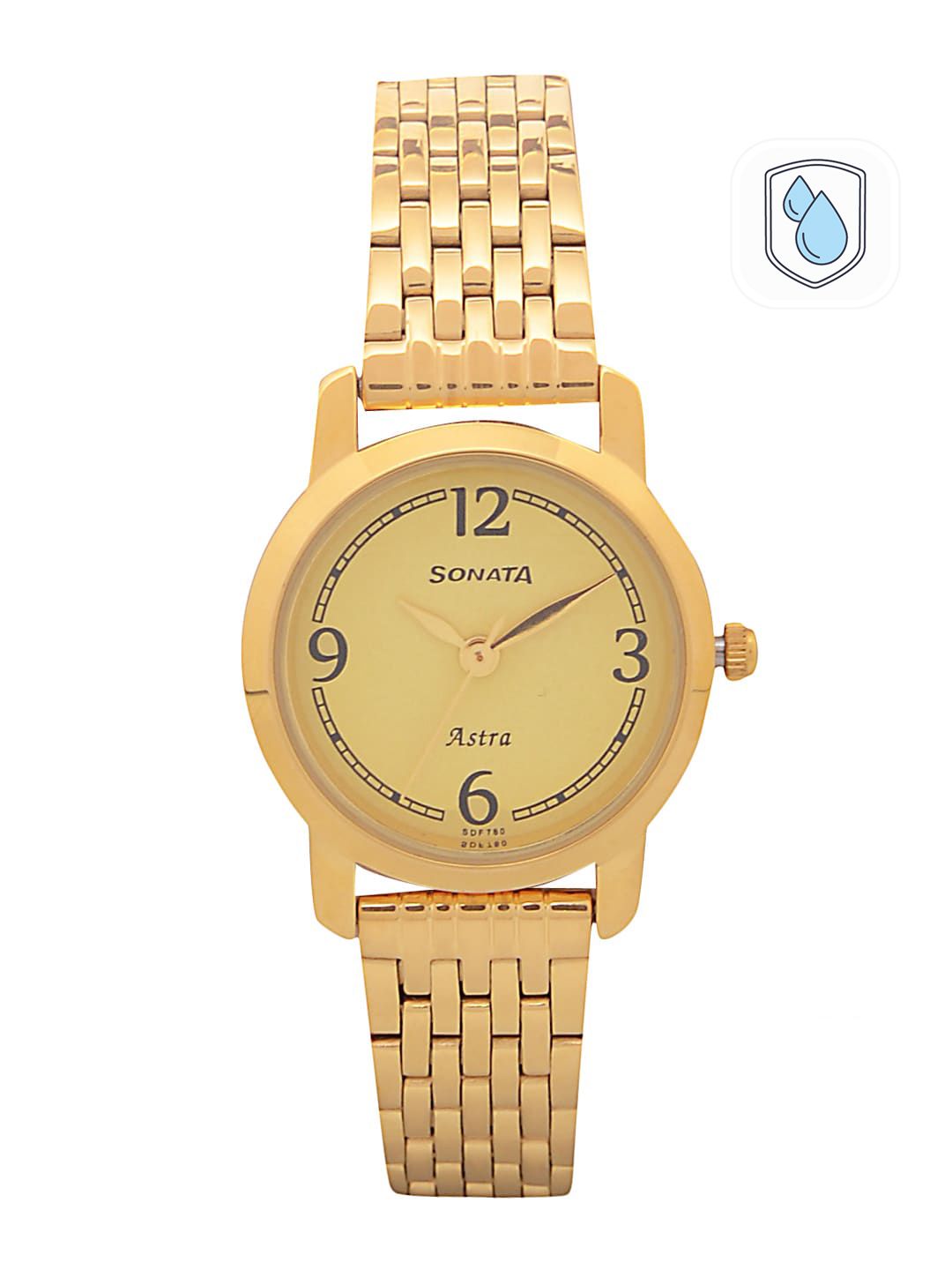 Sonata Women Gold-Toned Analogue Watch NK87018YM02-picture-54