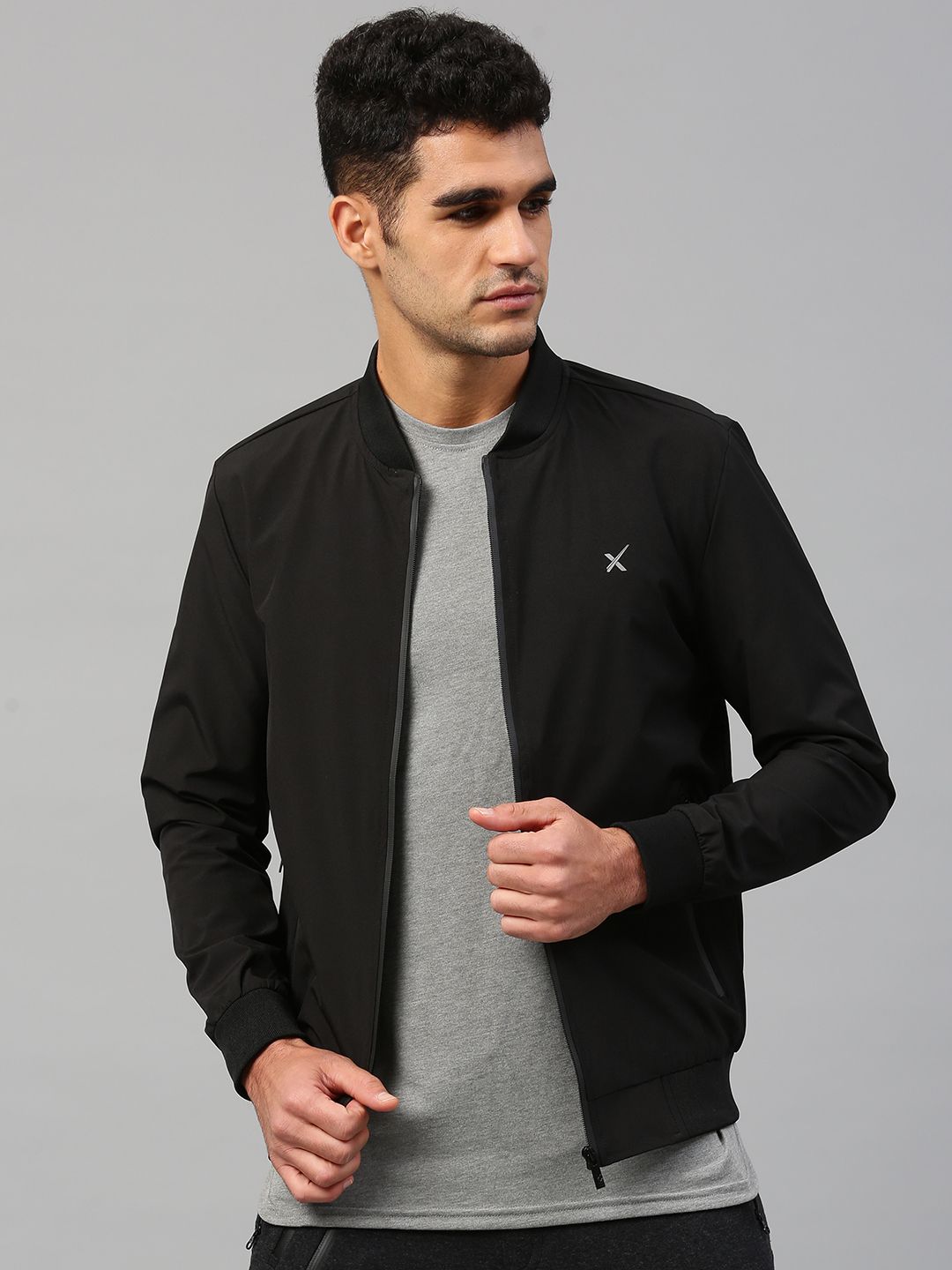 Buy HRX By Hrithik Roshan HRX by Hrithik Roshan Men Black Solid Bomber ...