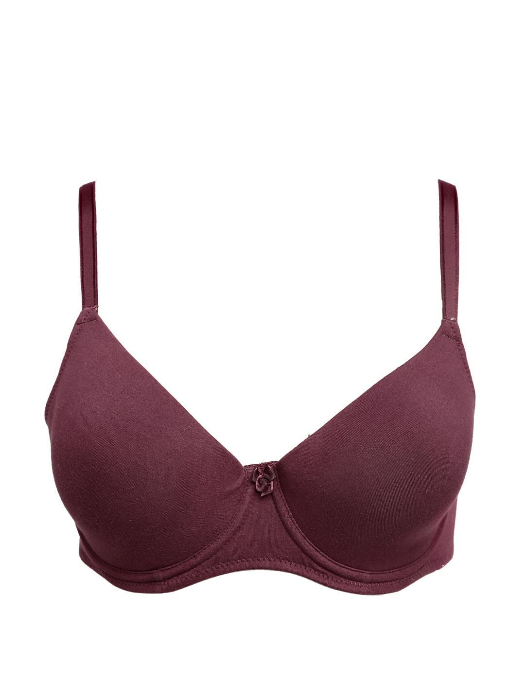 Buy Jockey Essence Burgundy Full Coverage T Shirt Bra 1245 - Bra for ...