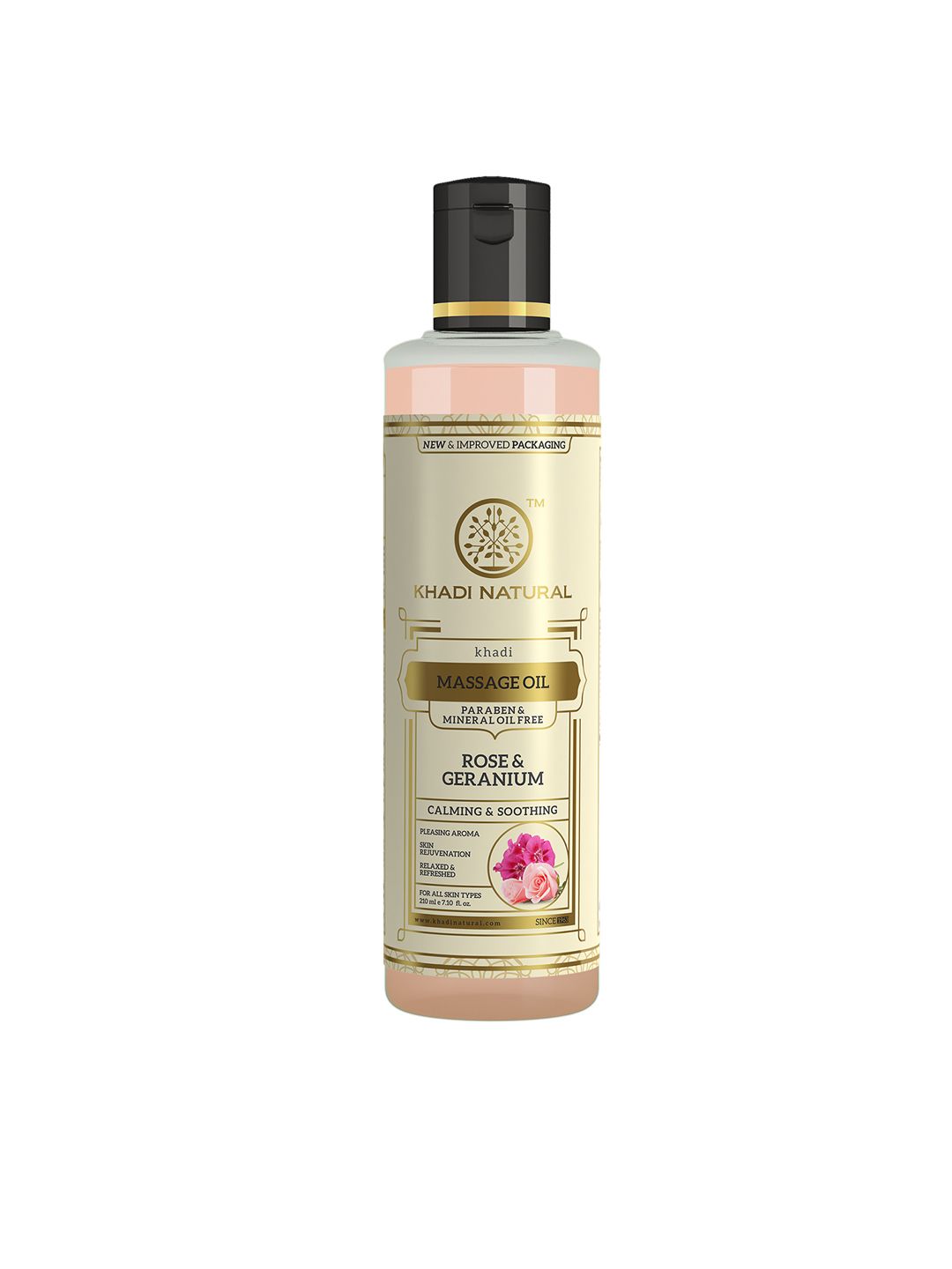 Khadi Natural Unisex Rose & Geranium Herbal Massage Oil 210 ml-picture-52