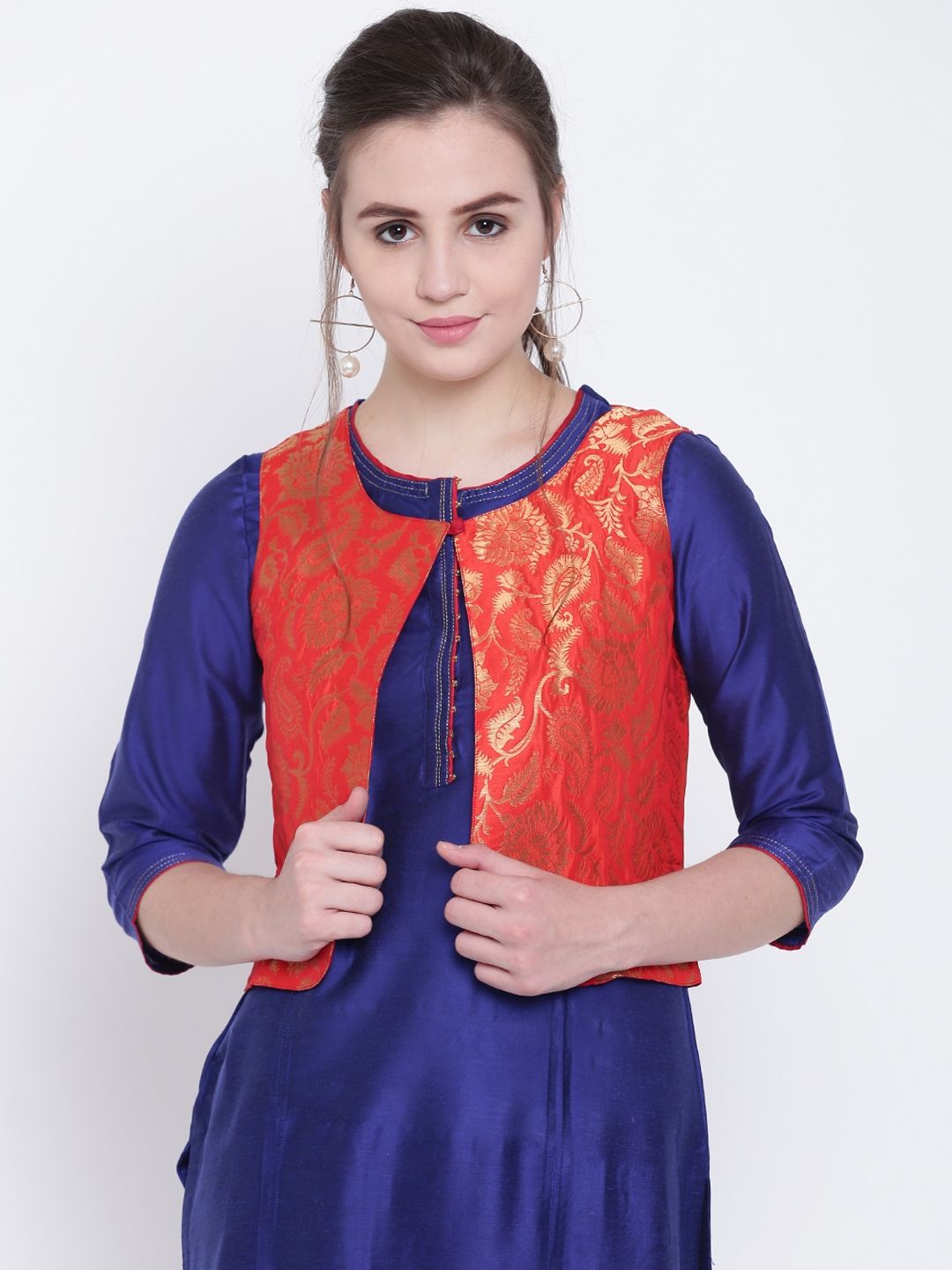 Rangriti Women Assorted Self Design Ethnic Jacket-picture-8