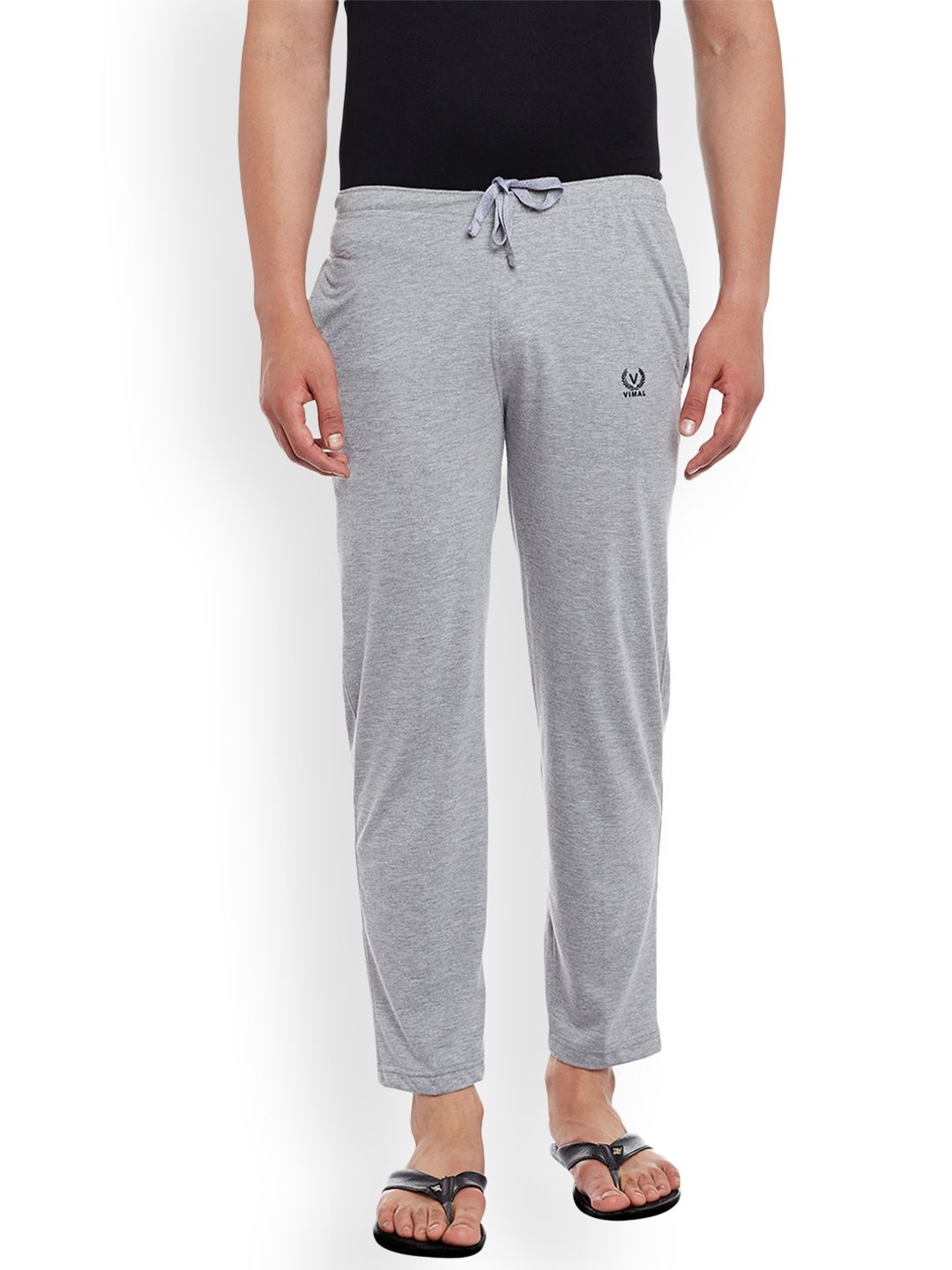 mack jonney VIMAL JONNEY Grey Melange Solid Lounge Pants DD10MELANGE-picture-27