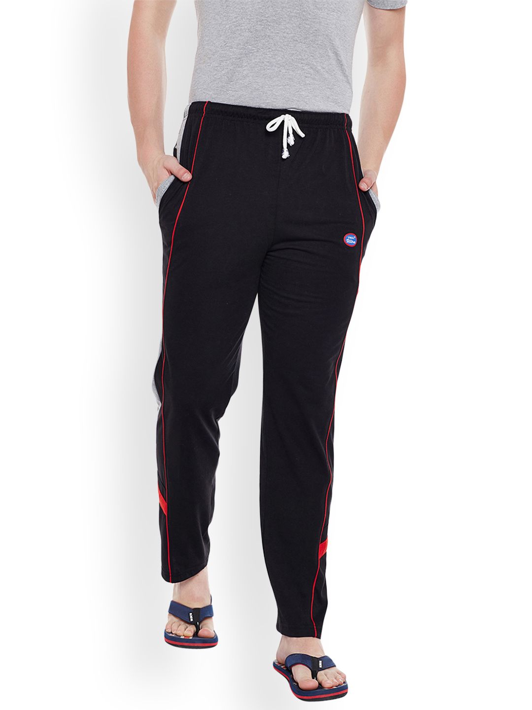 mack jonney VIMAL JONNEY Black Solid Lounge Pants-picture-38