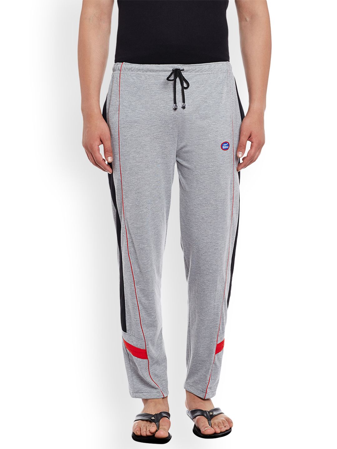 mack jonney VIMAL JONNEY Men Grey Melange Solid Lounge Pant-picture-19