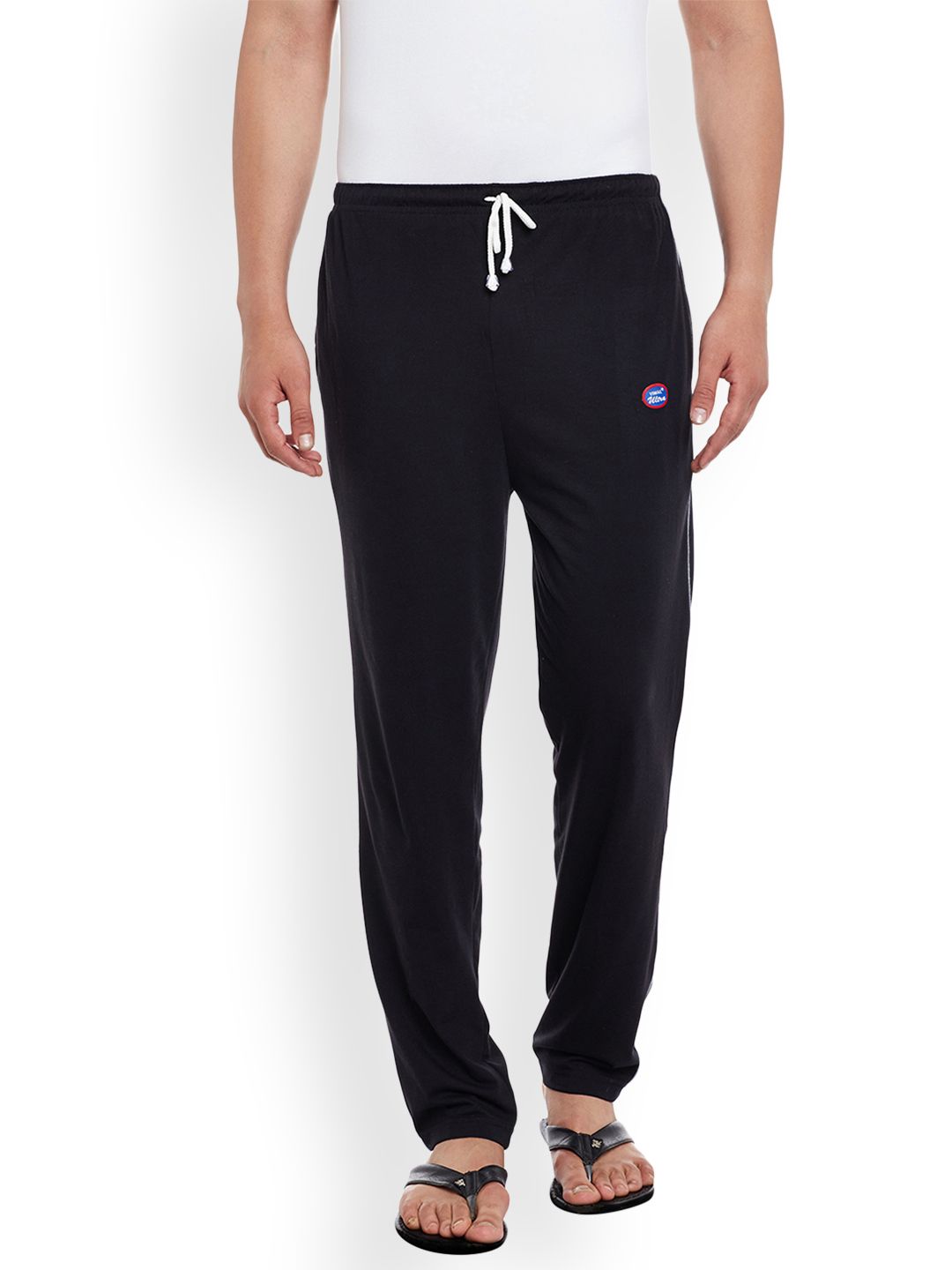 mack jonney VIMAL JONNEY Black Solid Lounge Pants-picture-23