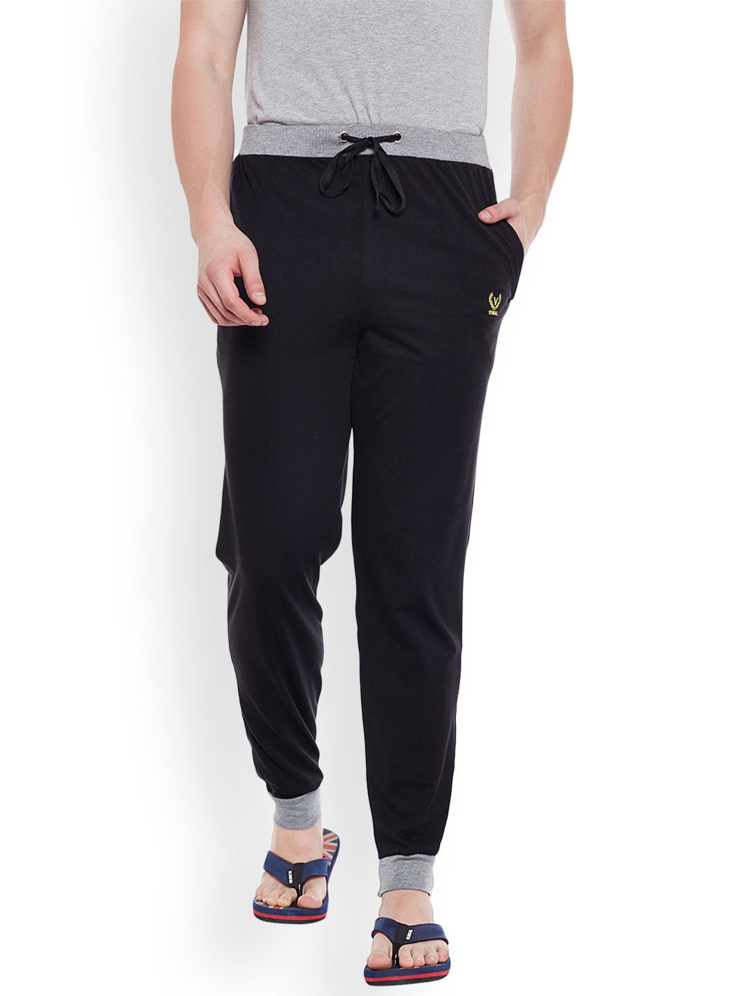 mack jonney VIMAL JONNEY Black Solid Lounge Pants DD9BLACK-picture-33