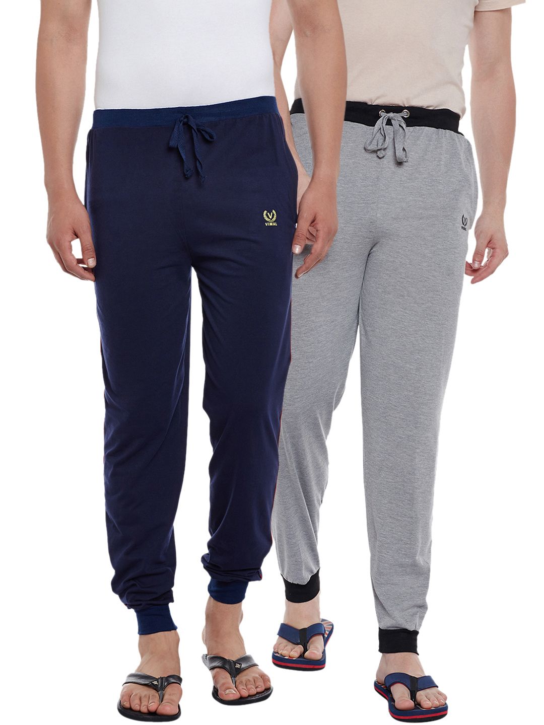 mack jonney VIMAL JONNEY Men Pack of 2 Solid Lounge Pants DD9MDD8N-picture-38