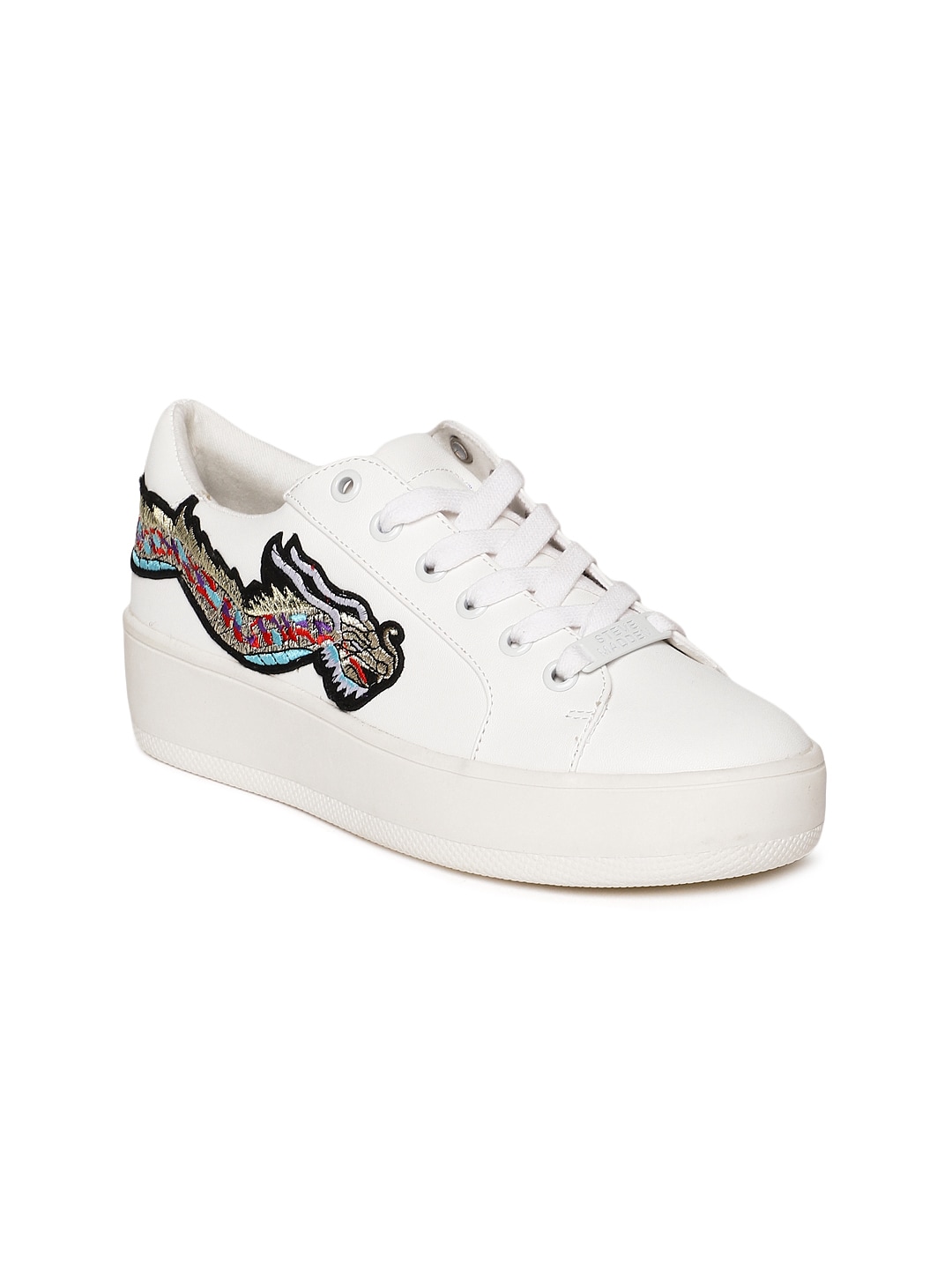 Steve Madden Caffine White Casual Sneakers for women - Get stylish shoes for Every Women Online ...