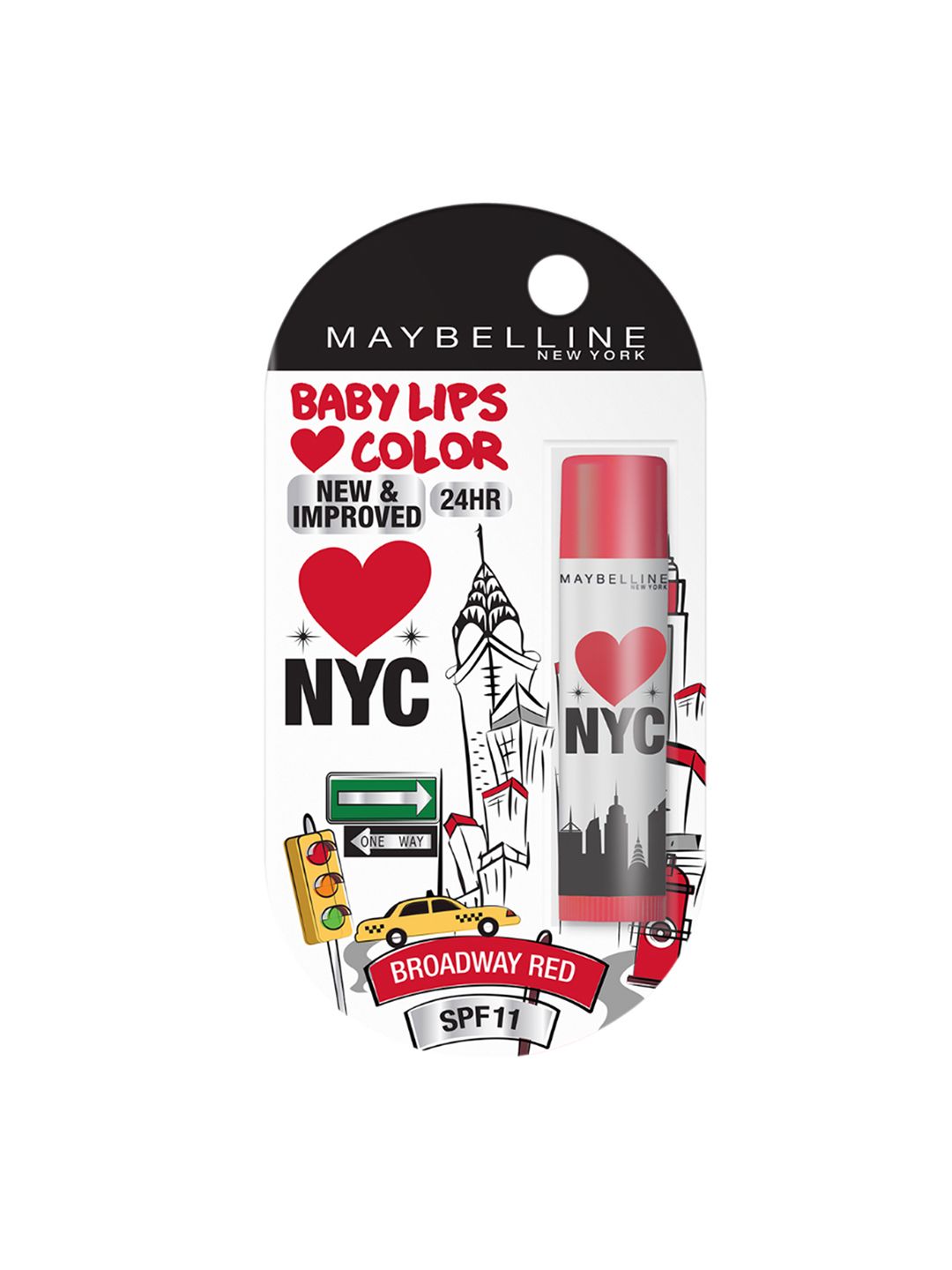 Maybelline New York Baby Lips Loves NYC Tinted Lip Balm For Dark Lips 4g - Broadway Red-picture-45