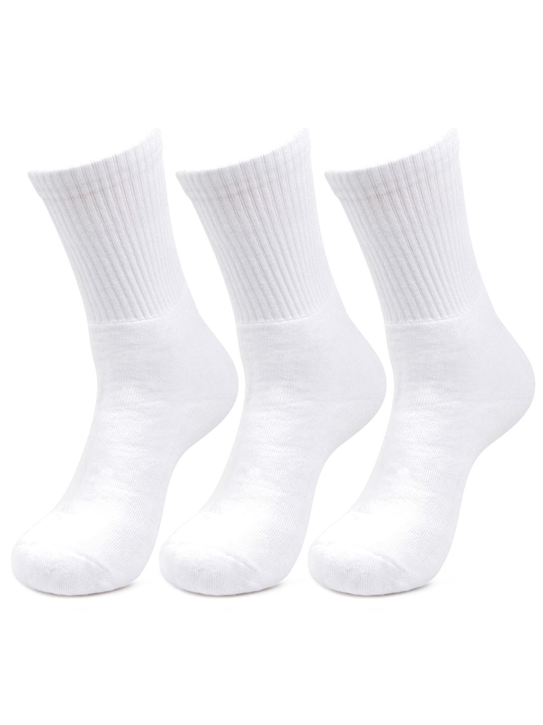 Bonjour Men Set of 3 White Calf-Length Socks-picture-38