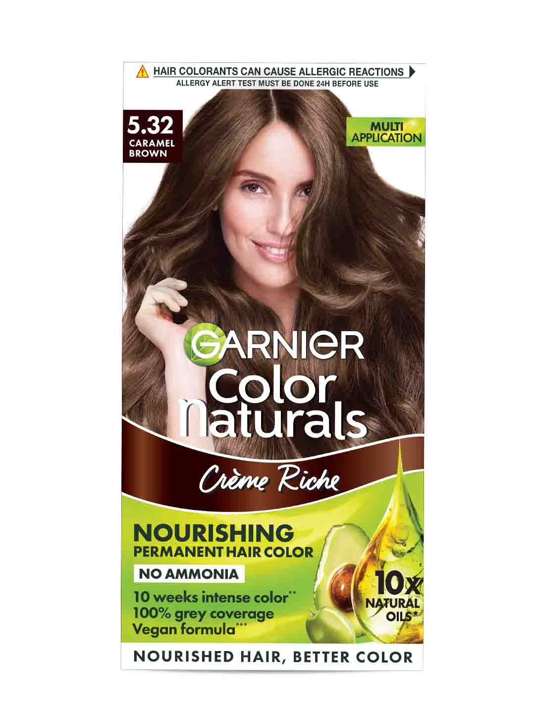 Garnier Color Naturals Creme Ammonia Free Hair Color 70 ml + 60 g - Caramel Brown 5.32