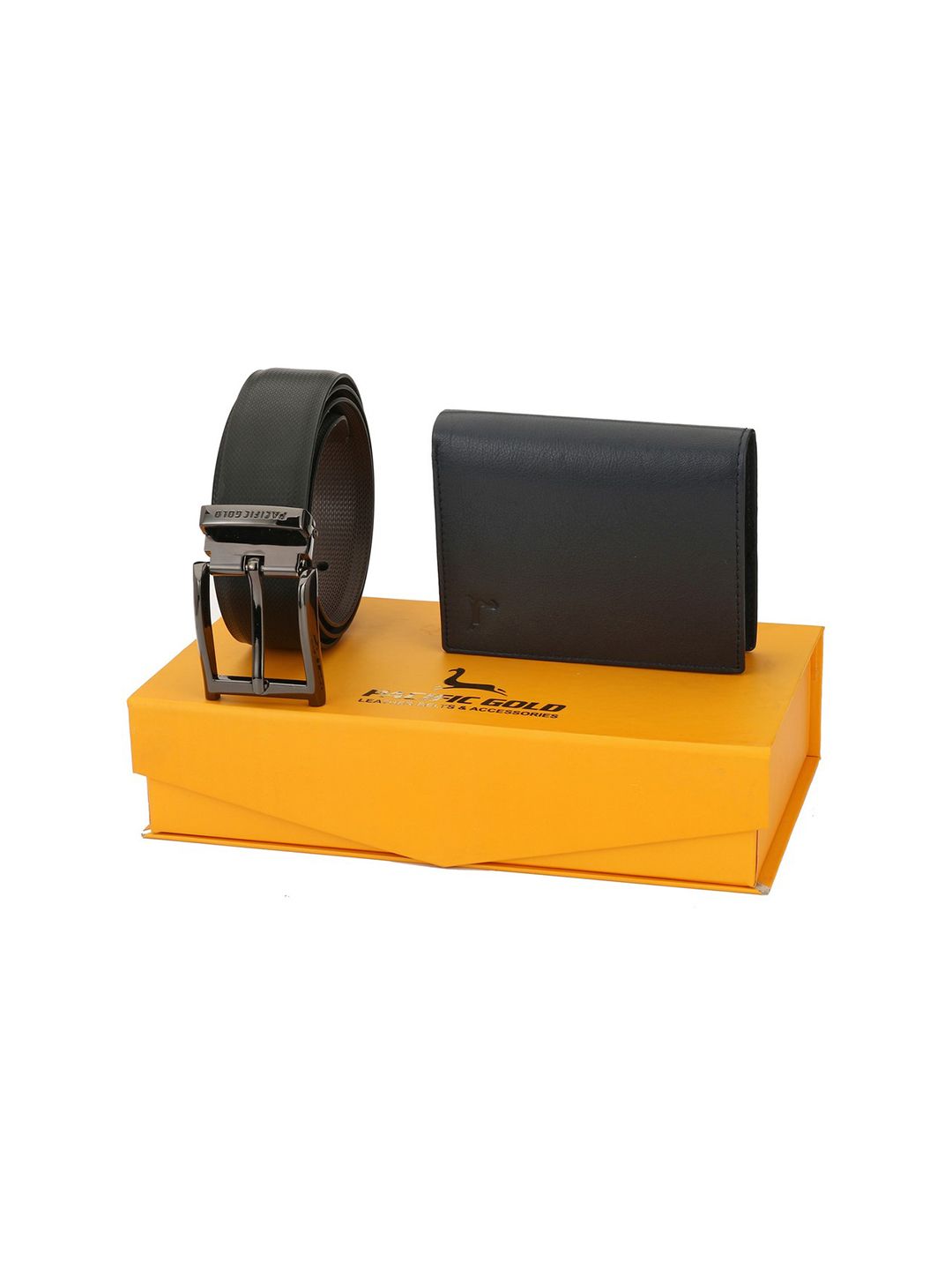 Pacific Gold Men Brown, Blue & Black Accessory Gift Set-picture-33