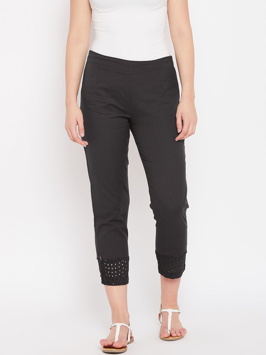 Rangriti Women Assorted Solid Cropped Trousers-picture-20