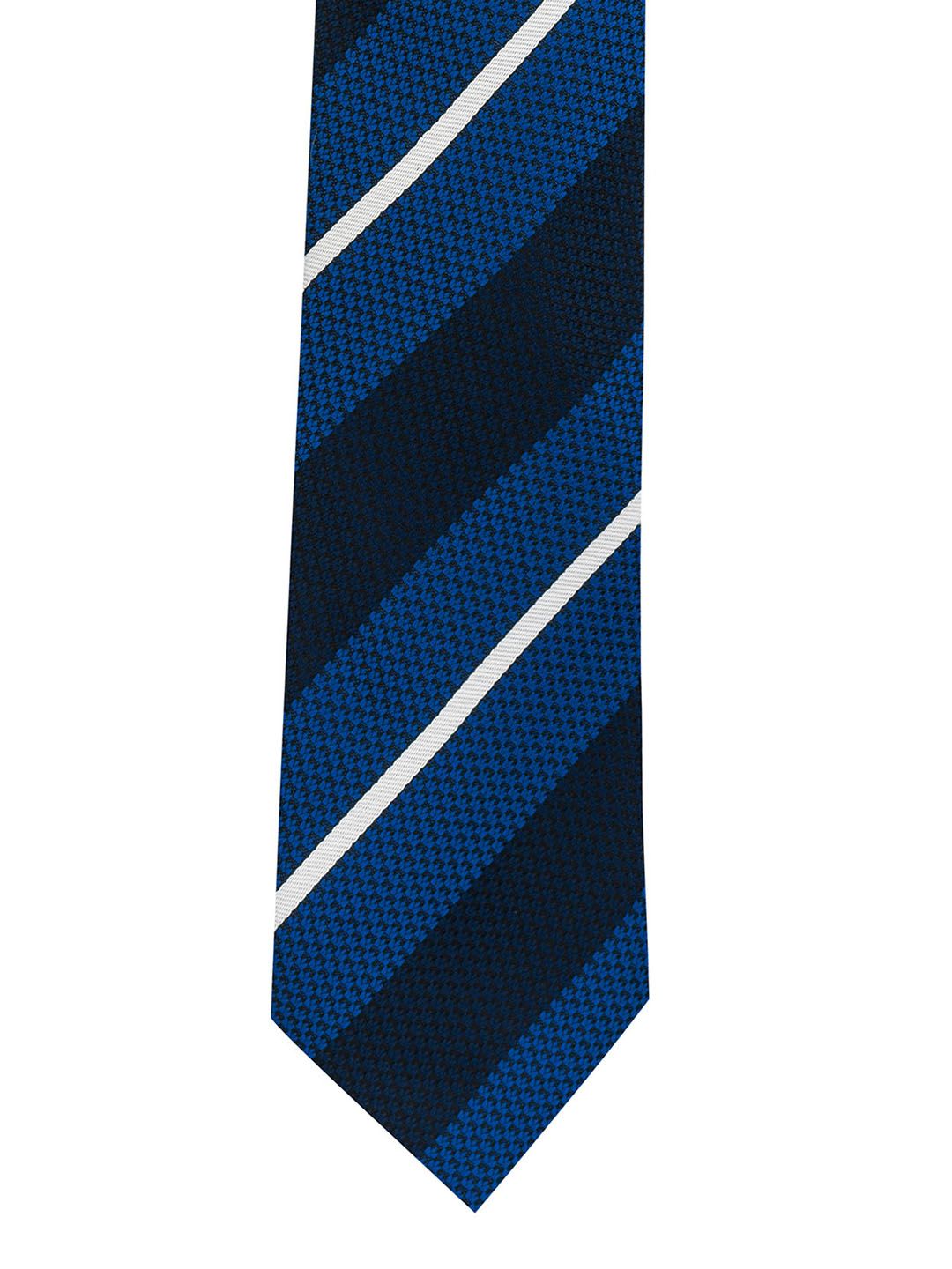 The Tie Hub Blue & White Striped Broad Tie-picture-27