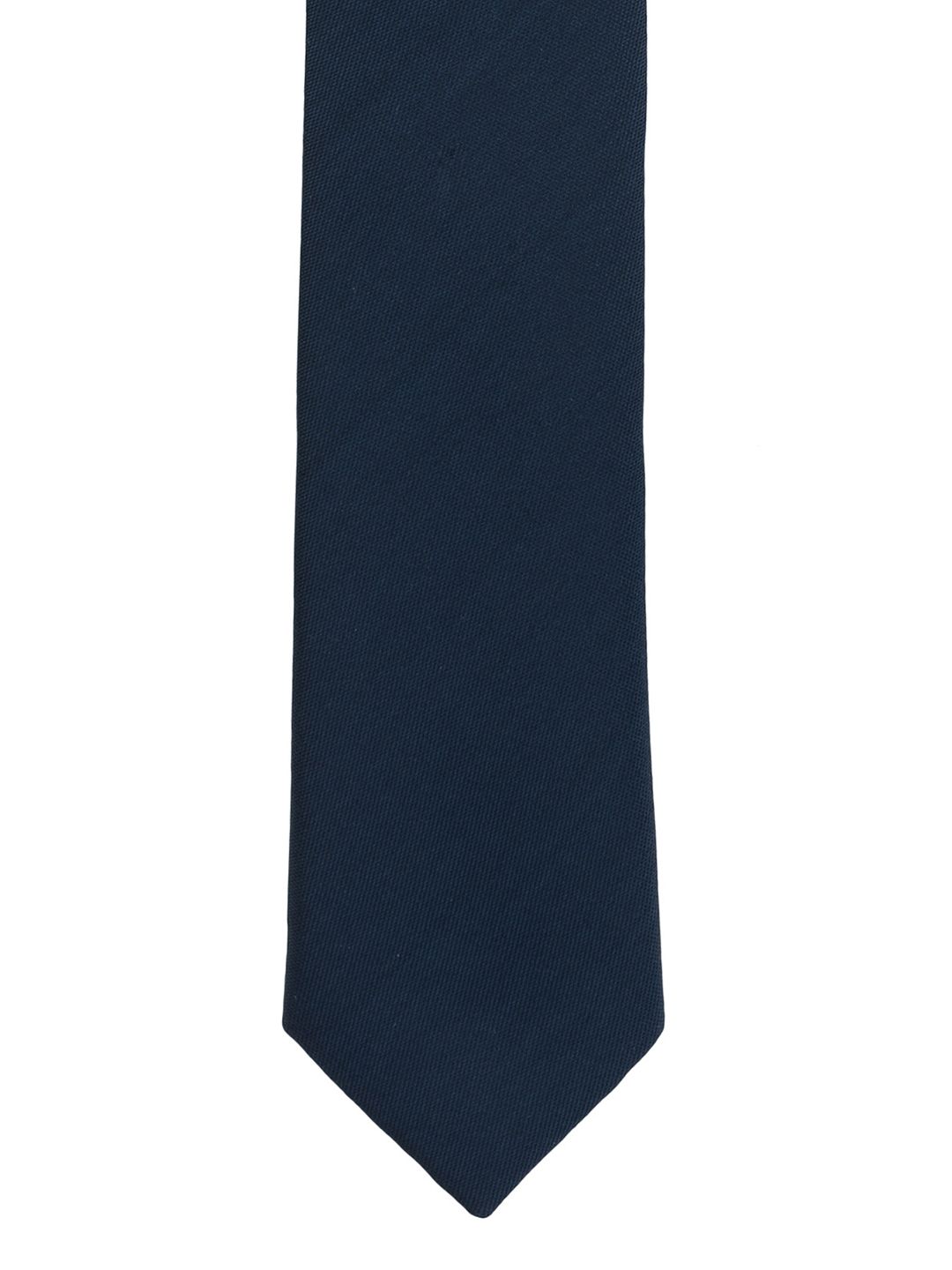 The Tie Hub Blue Solid Skinny Tie-picture-24