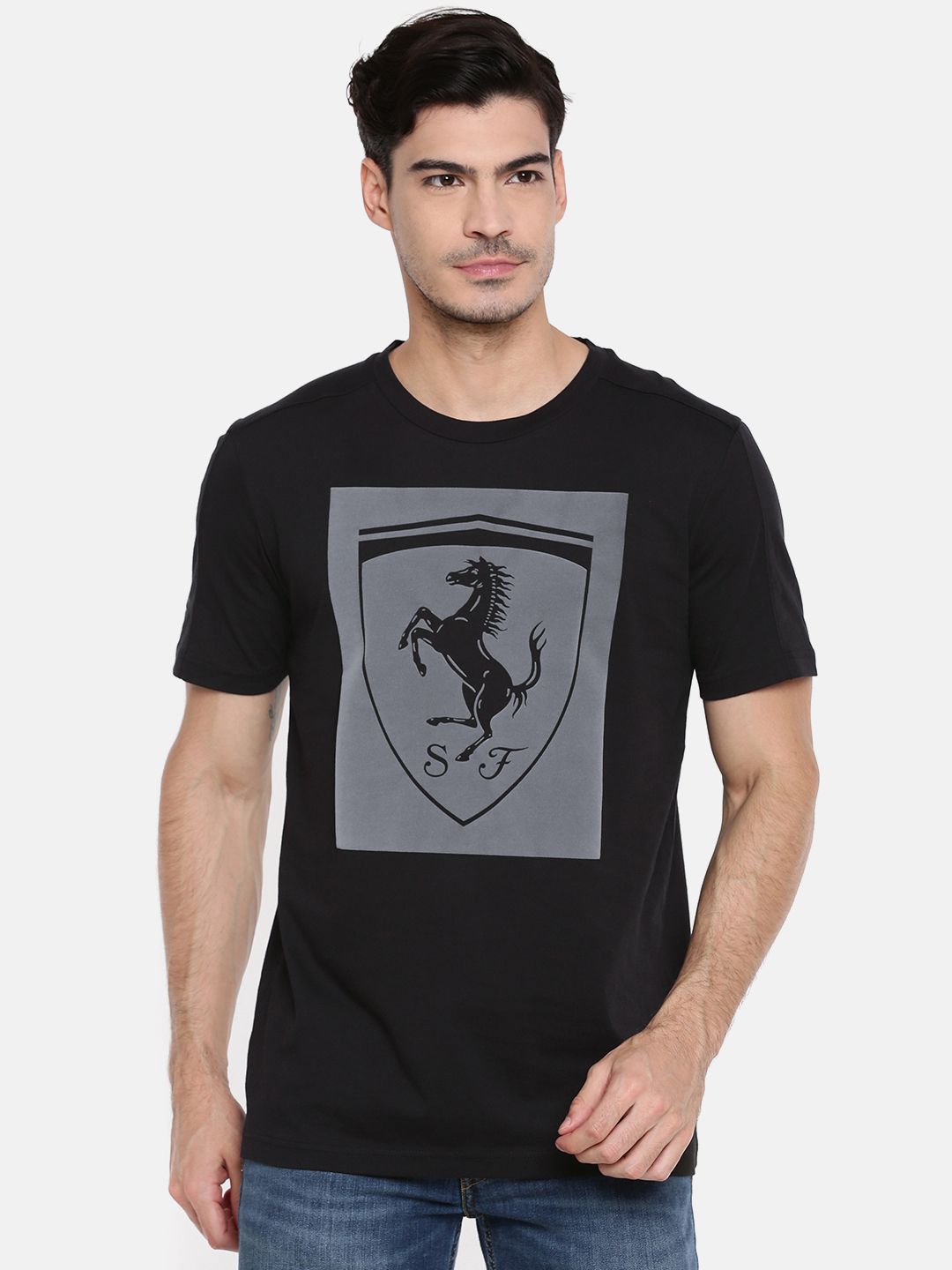 Ferrari Cotton T-shirt with Ferrari logo Man