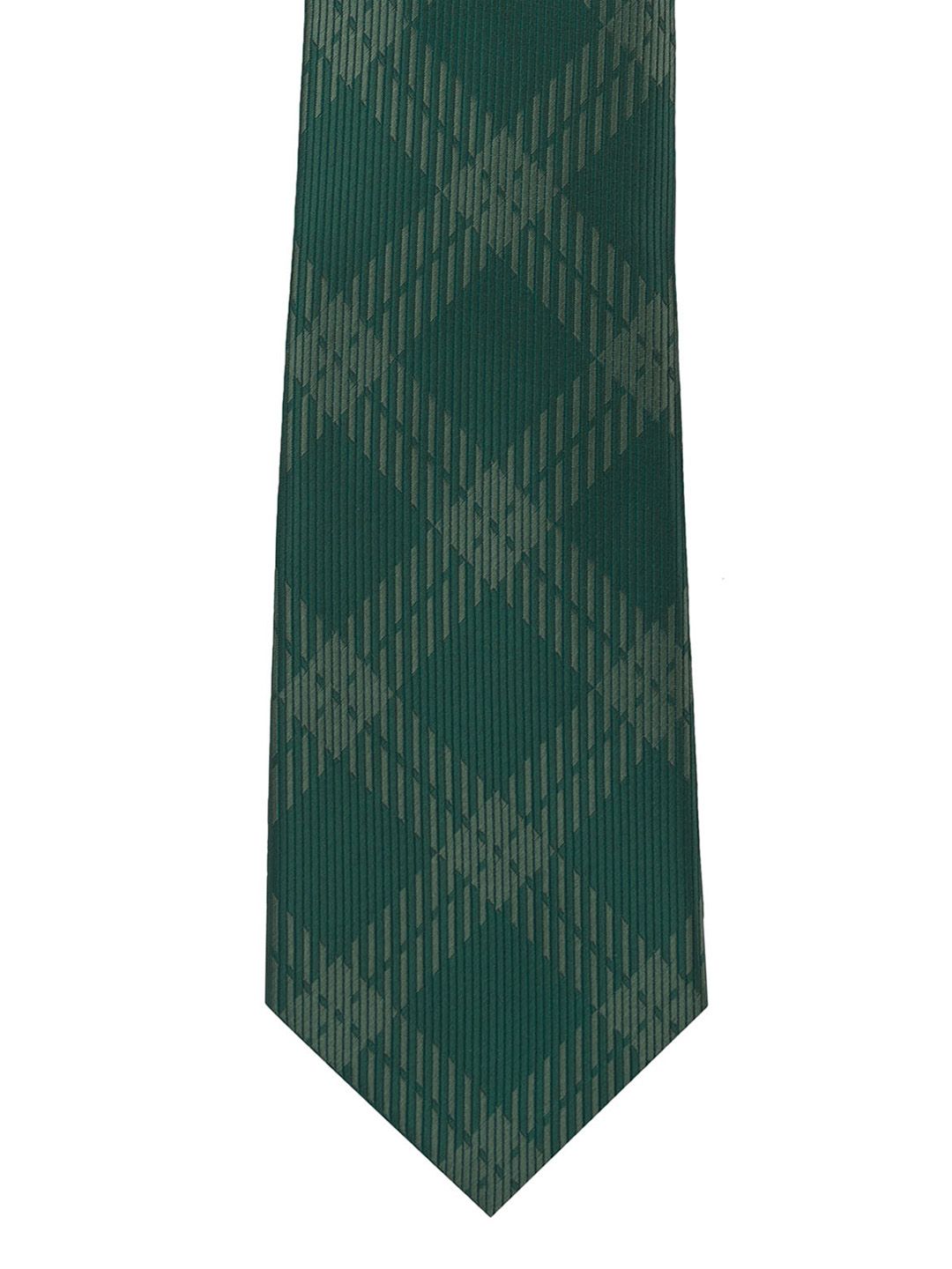 The Tie Hub Green & Grey Checked Broad Tie-picture-24