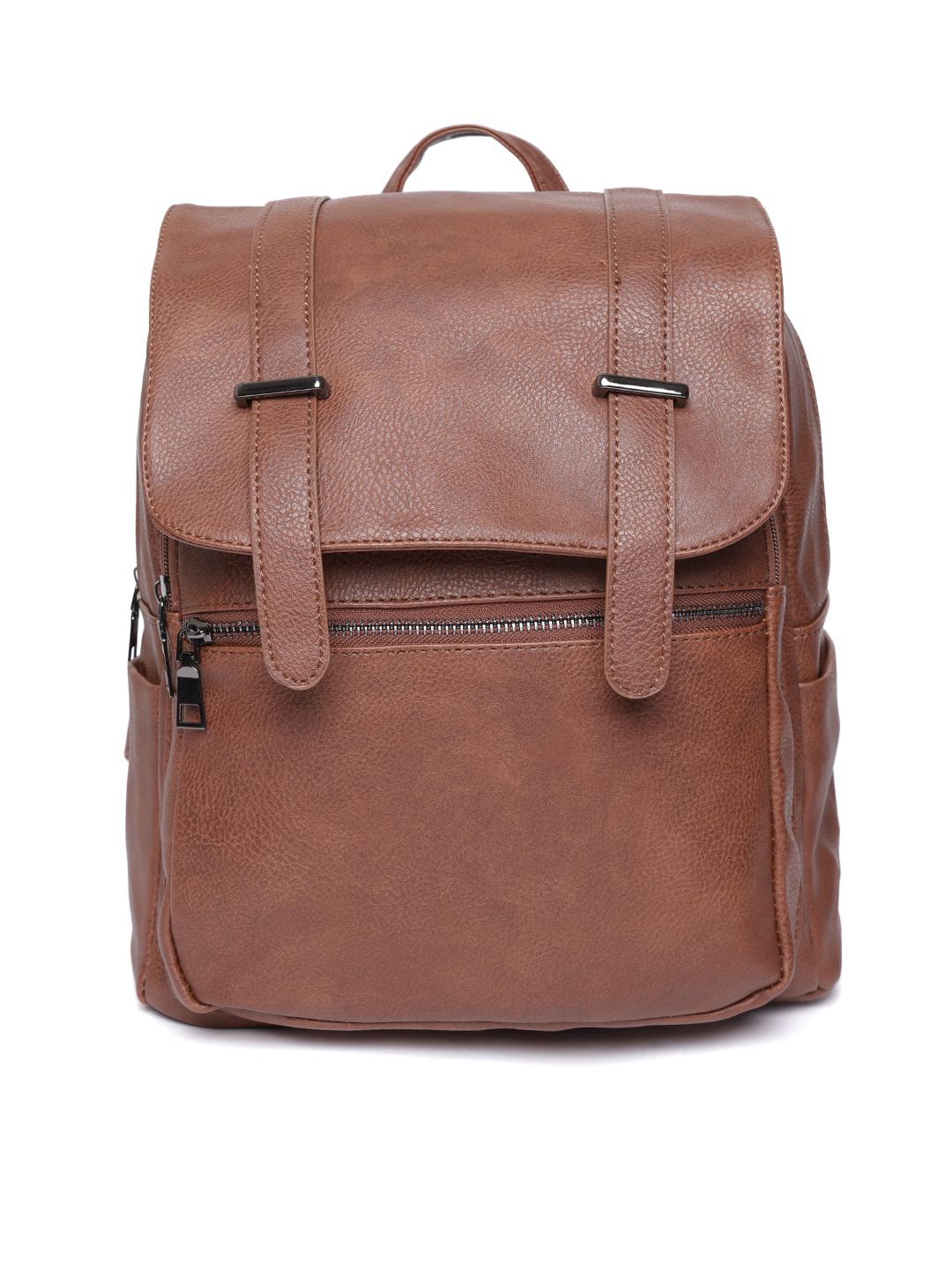 Mast & Harbour Women Brown Solid Backpack-image-23