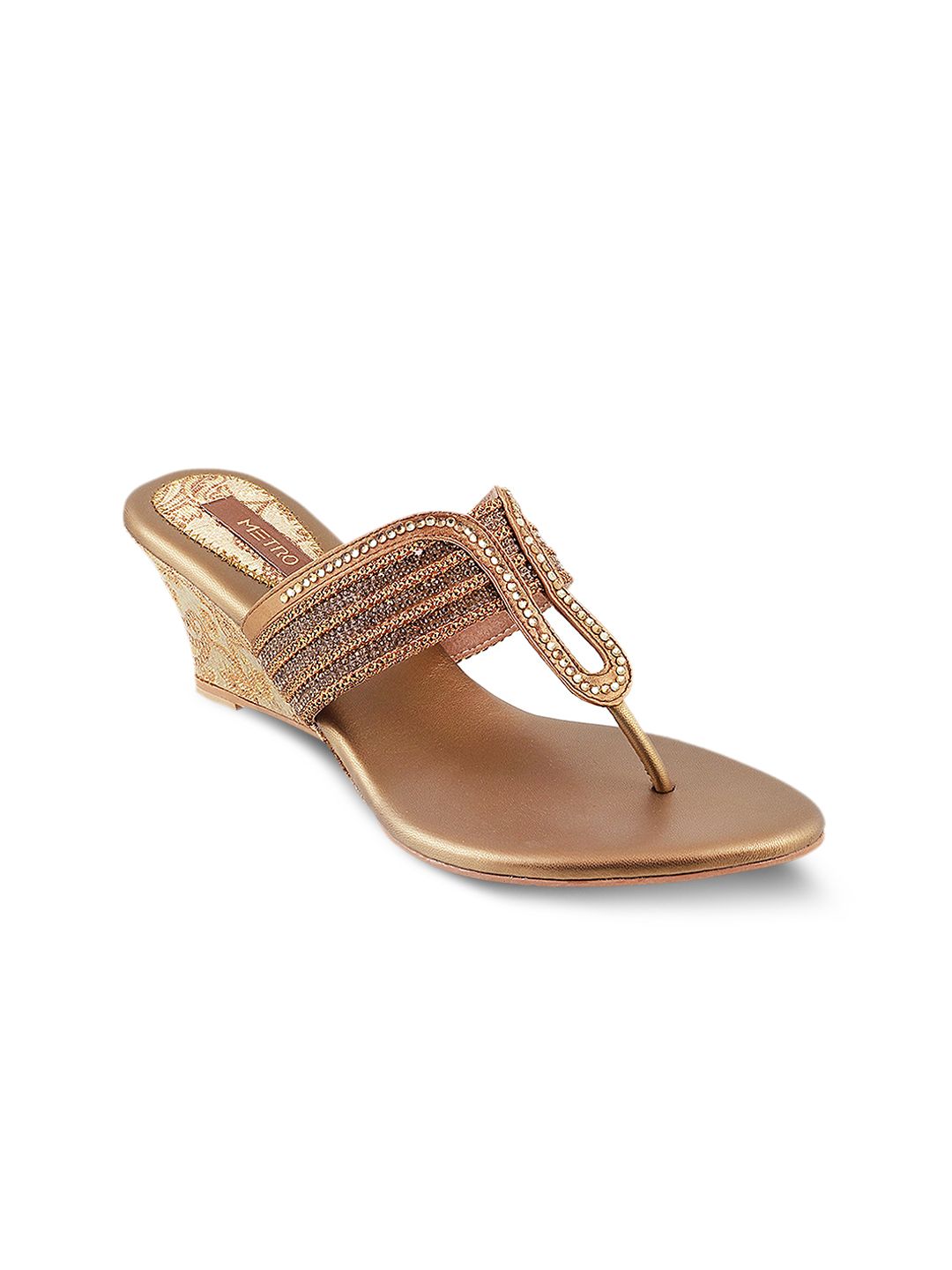 metro rose gold sandals