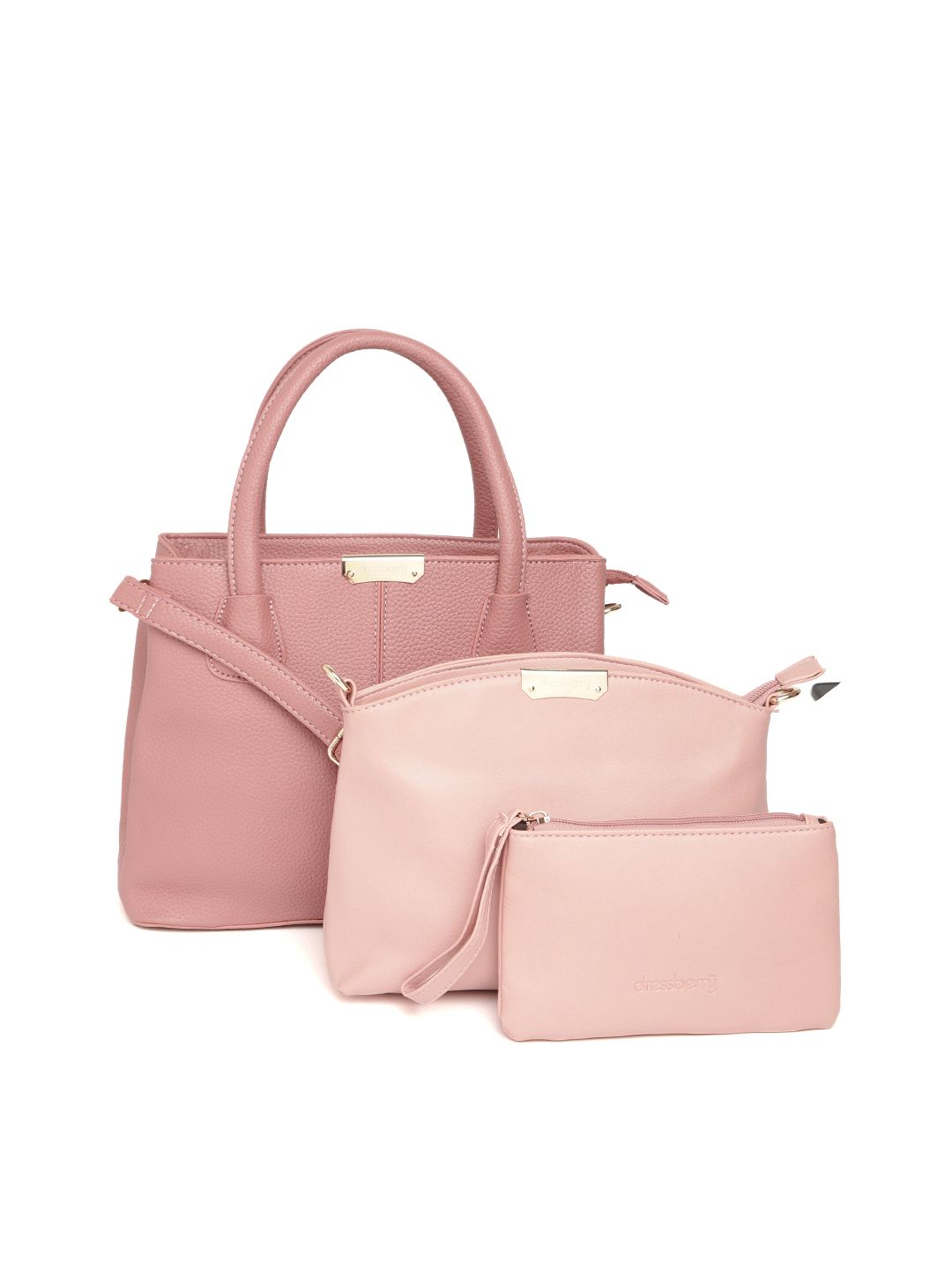 Dressberry pink 2024 solid shoulder bag