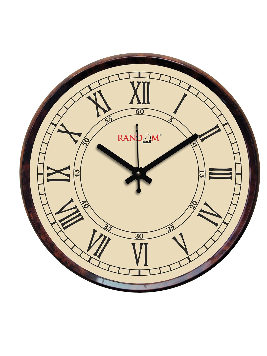 RANDOM Beige Round Solid Analogue Wall Clock-image-21