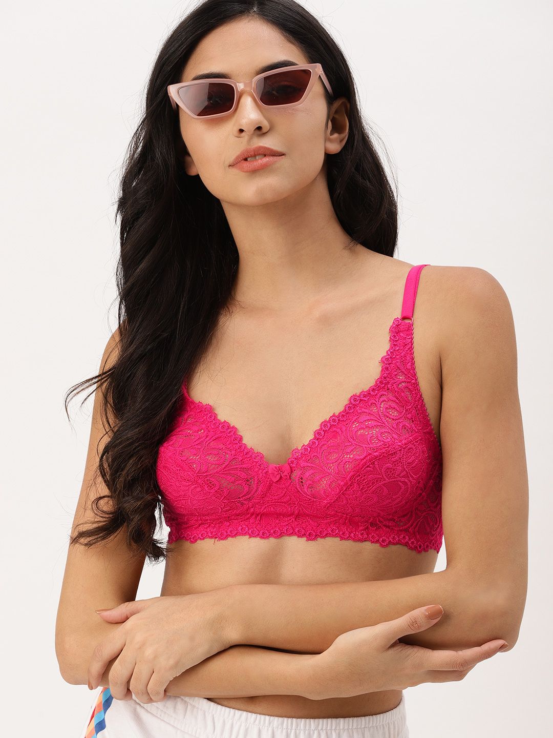 DressBerry Pink Lace Non-Wired Non Padded Everyday Bra DB-FL--BRA-004B-picture-47