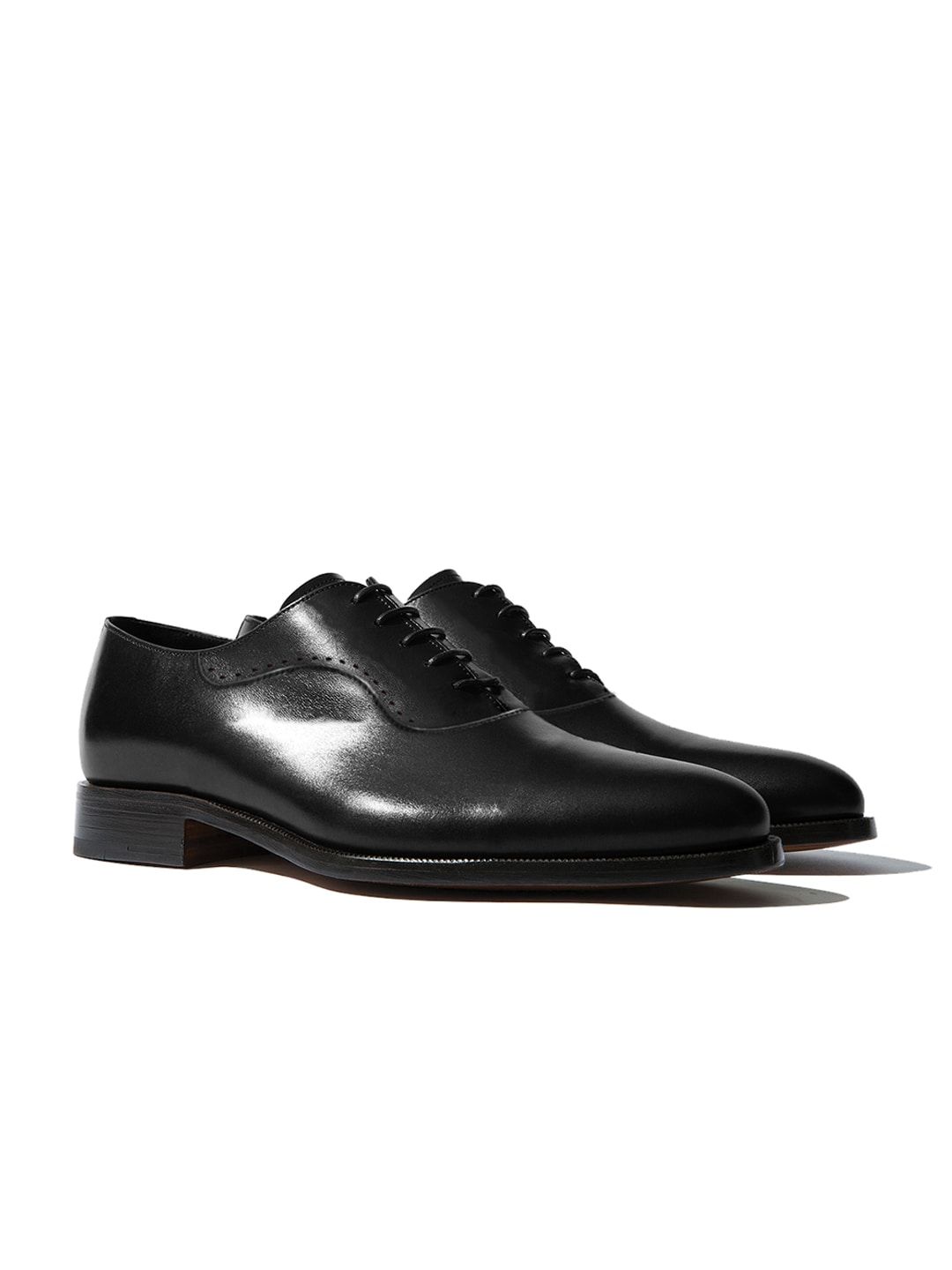 Rapawalk Black Handcrafted Standard Width Leather Oxfords-picture-42
