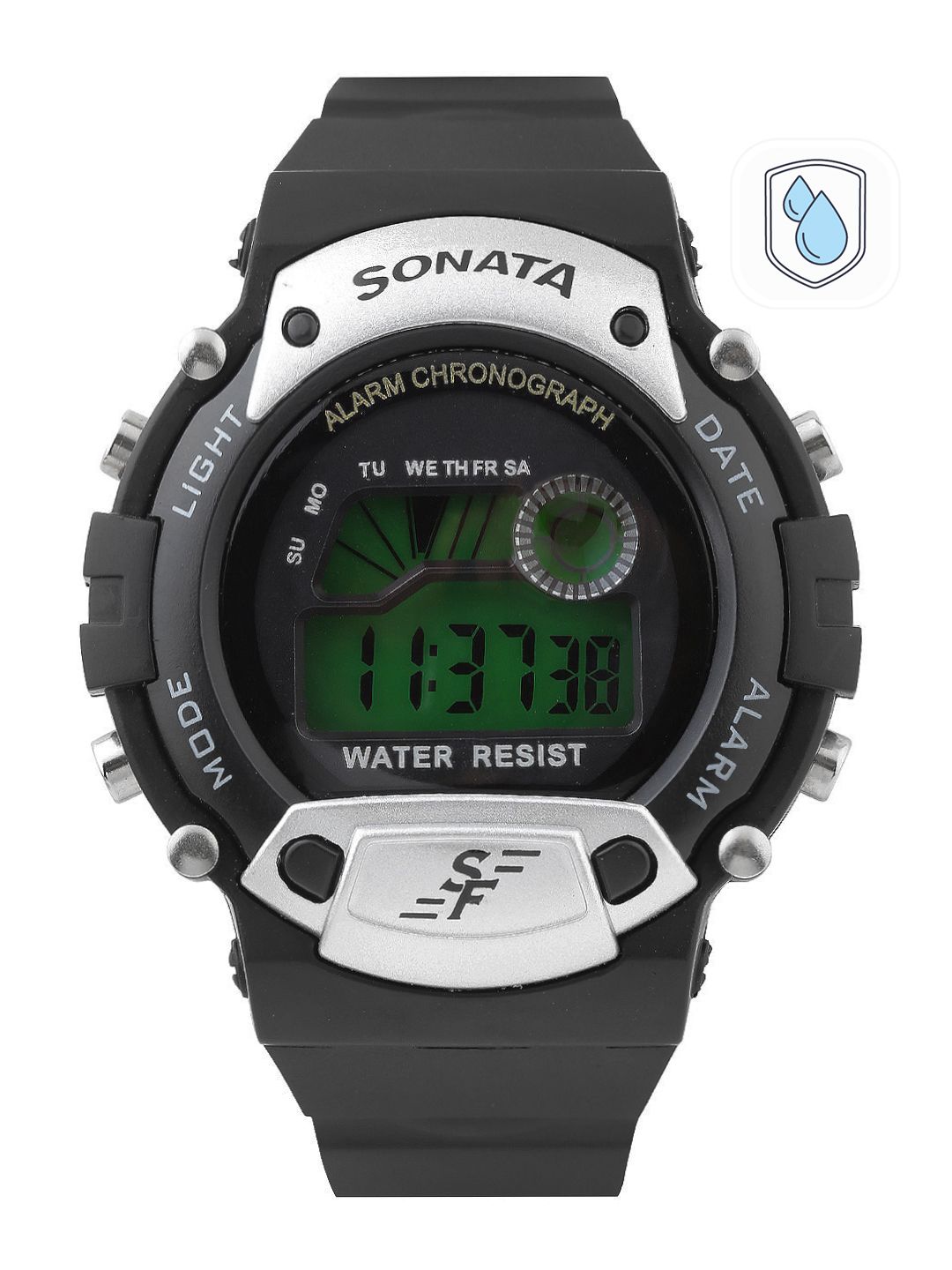 Sonata Men Black Digital Watch NG7982PP02J-picture-50