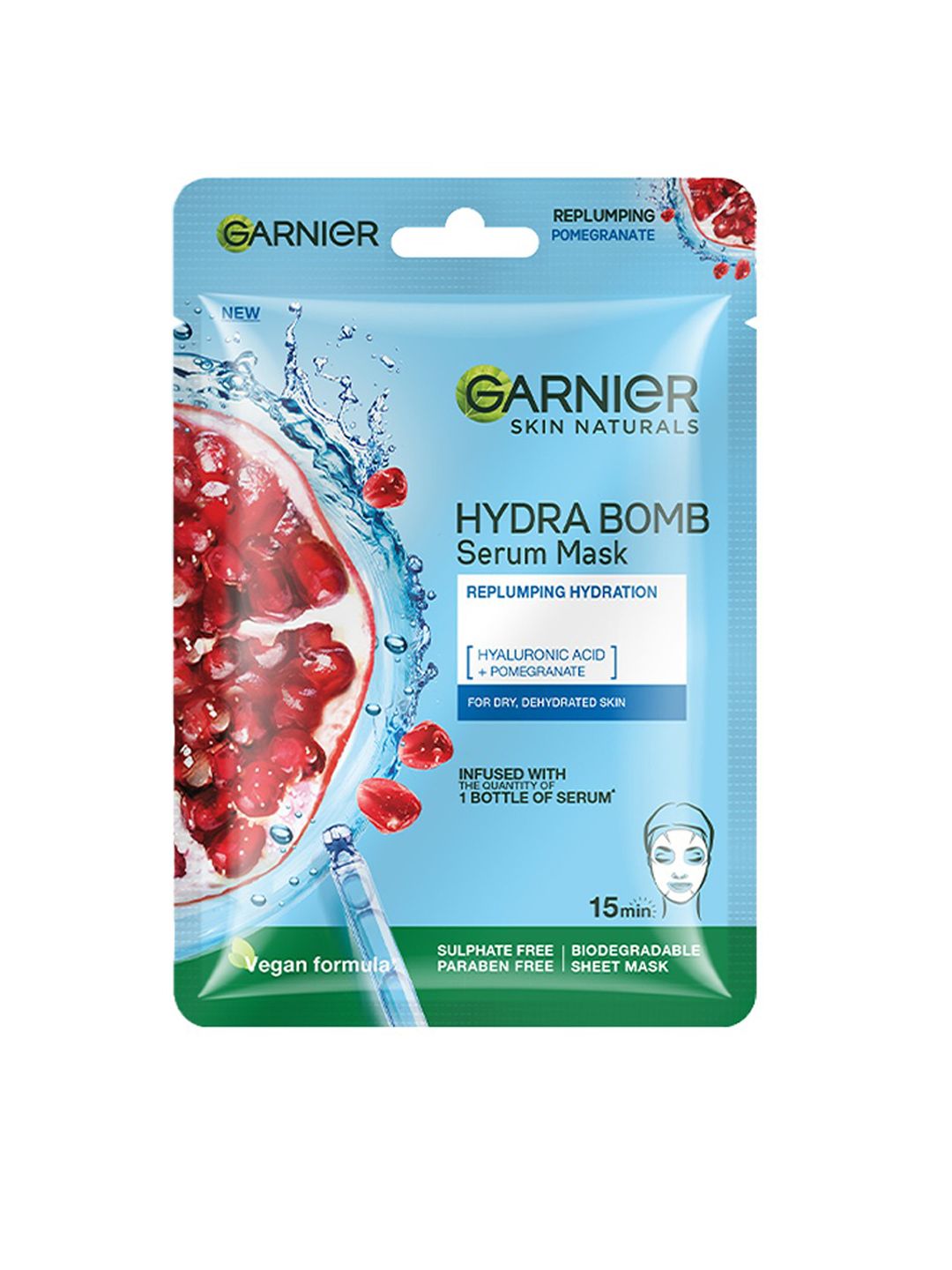 Garnier Skin Naturals Hydra Bomb Face Serum Sheet Mask (Blue) 28 g-picture-33