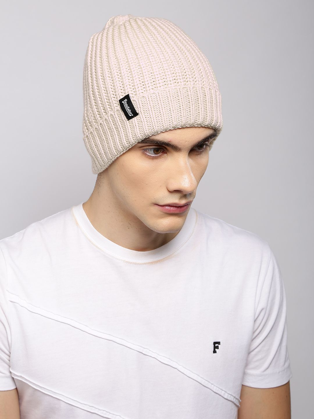 Roadster Unisex Pink Solid Beanie-image-33