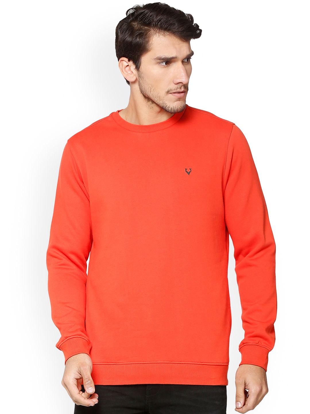 Allen Solly Men Red Solid Sweatshirt-image-9
