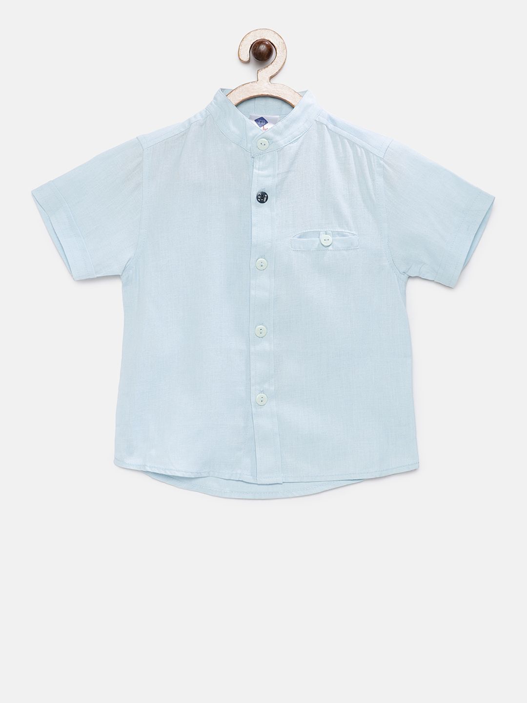 TONYBOY Boys Blue Regular Fit Solid Casual Shirt-picture-12