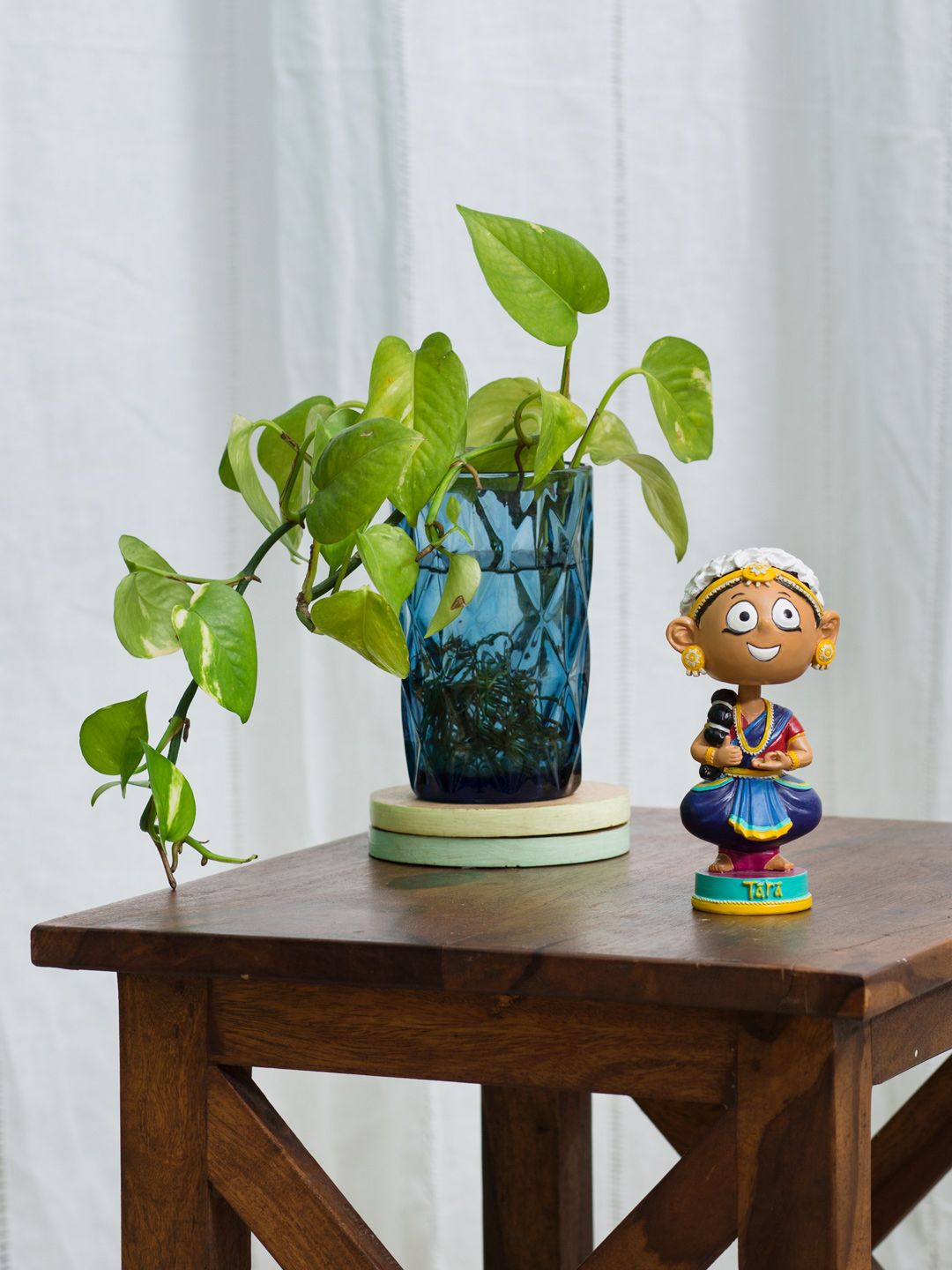 Chumbak Blue & Multicoloured Takita Tara Bobblehead Showpiece-picture-34
