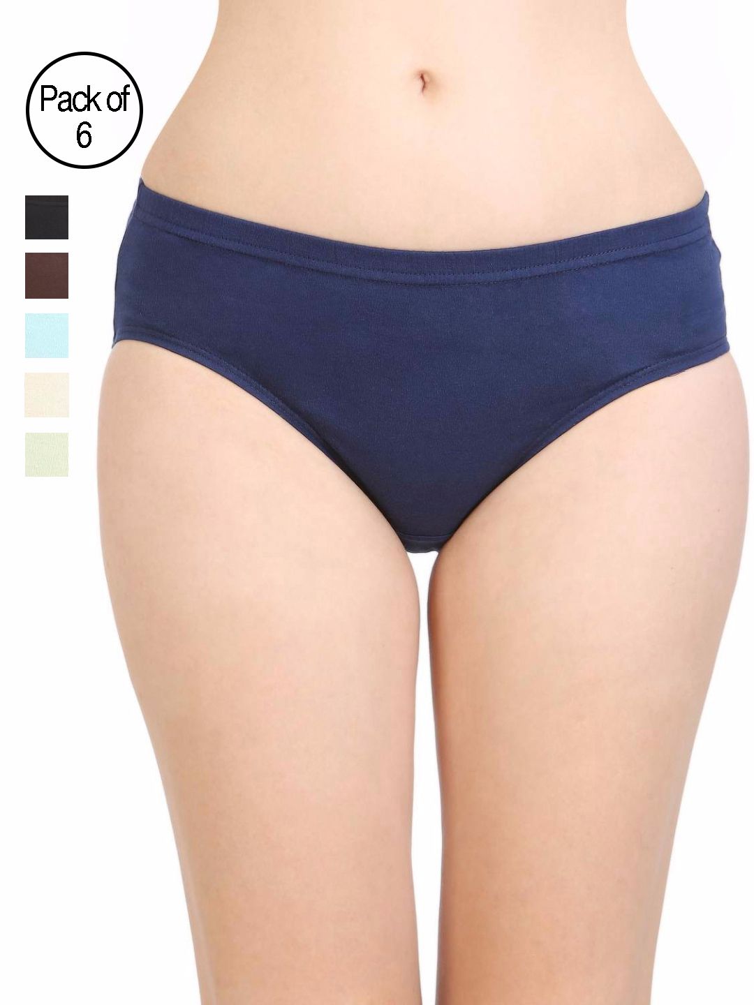 Bodycare Women Pack of 6 Assorted Hipster Briefs E2CD-picture-29