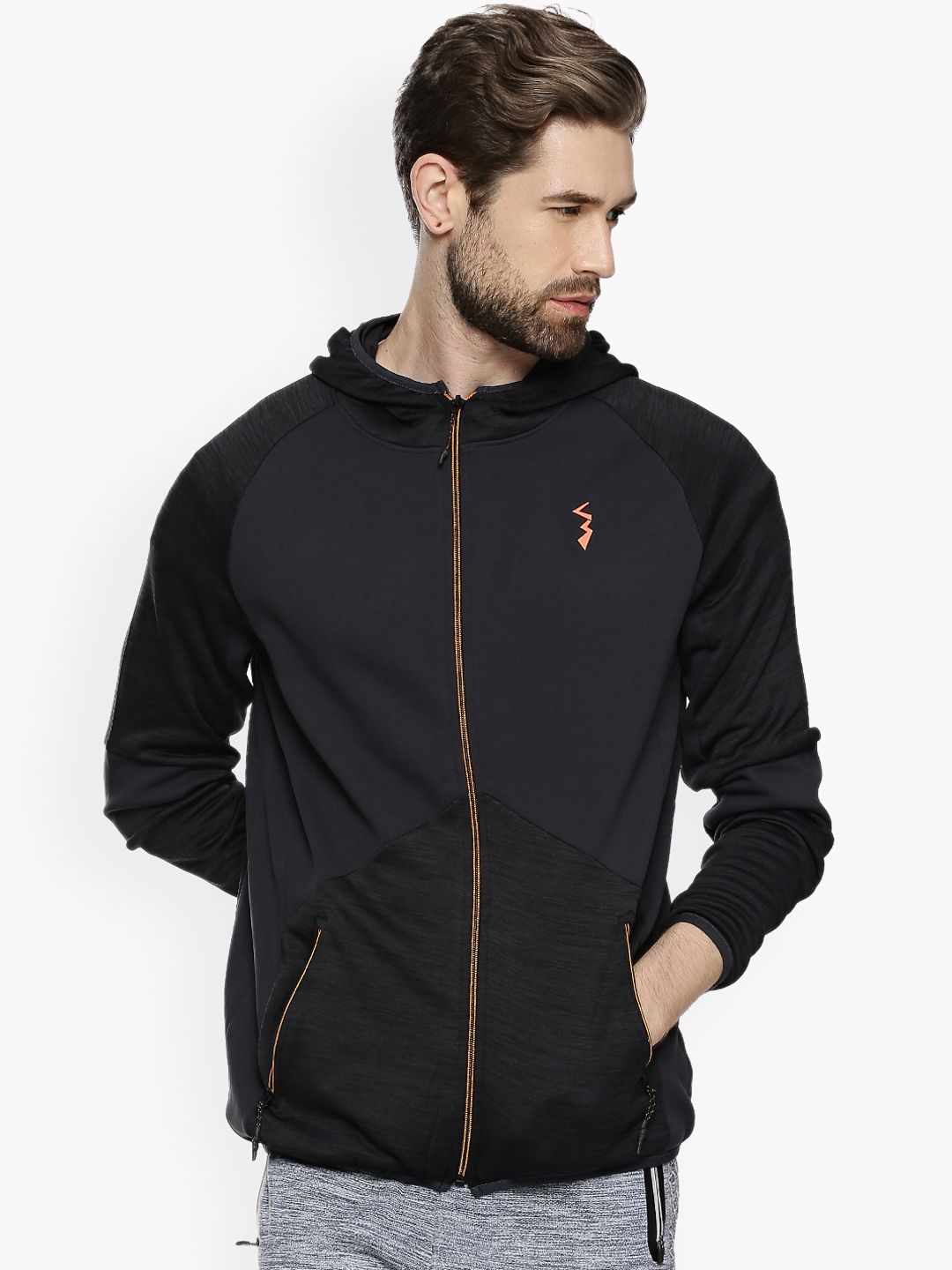 Campus Sutra Men Black Solid Lightweight Sporty Jacket-picture-31