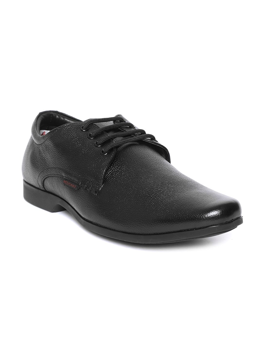 Red Chief Men Black Textured Leather Formal Derbys-picture-40