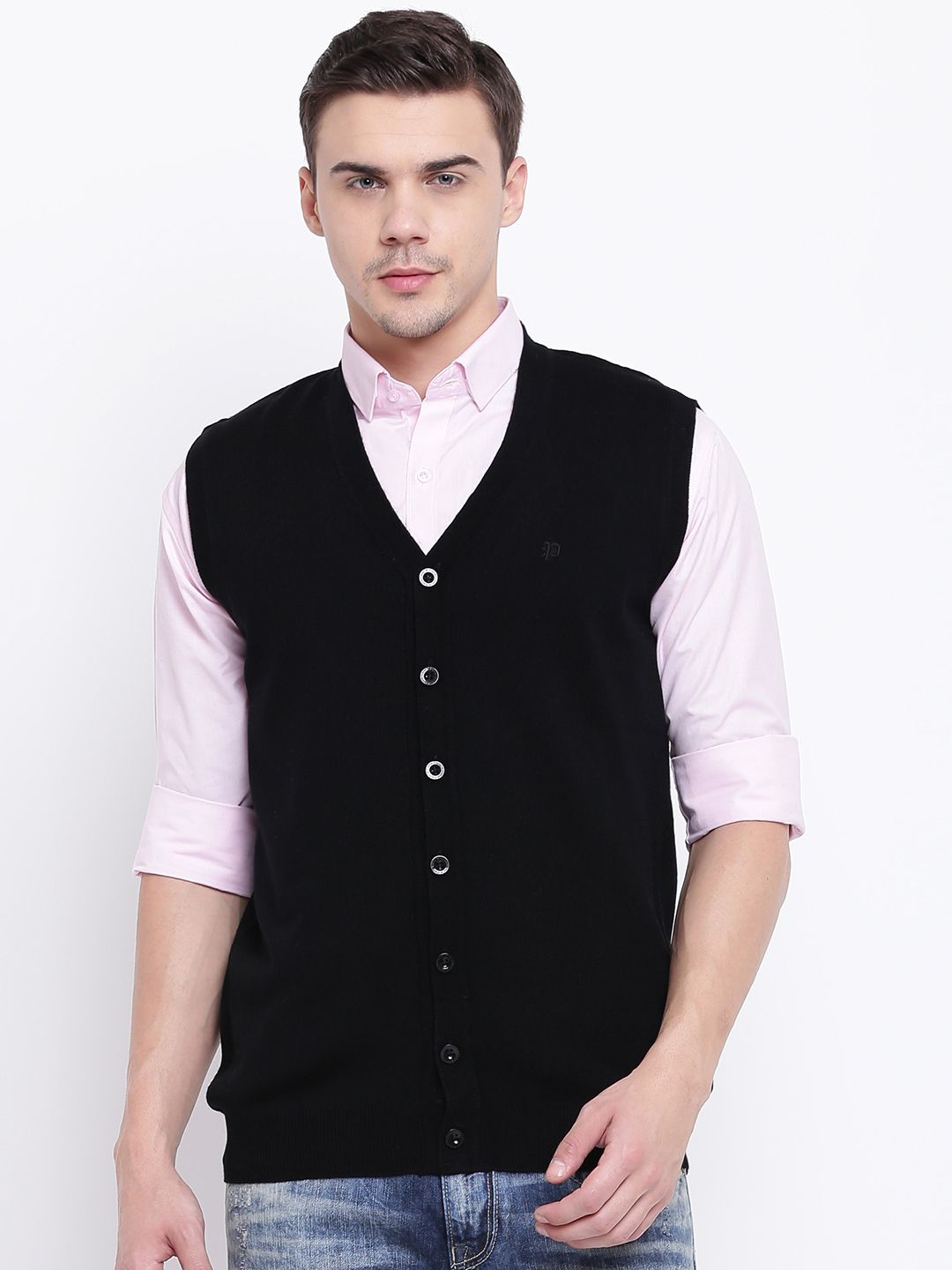Pierre Carlo Men Black Solid Cardigan-picture-25
