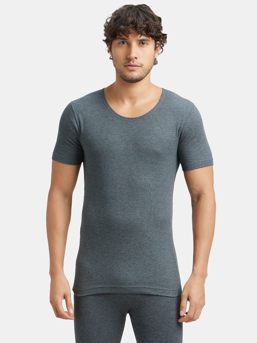 Jockey THERMALS Men Grey Thermal T-shirt 2400-image-23