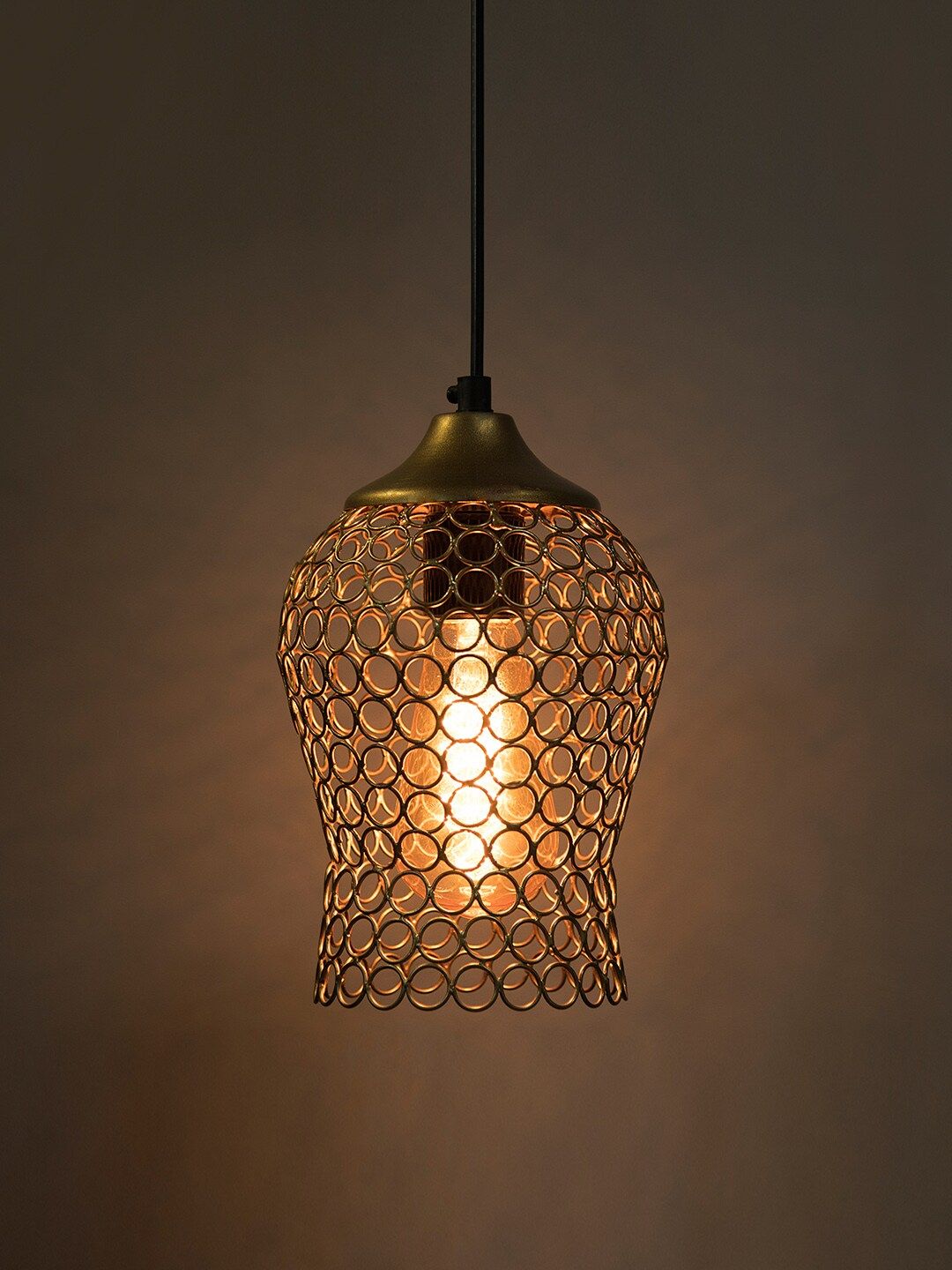 Homesake Gold-Toned Self Design Hanging Light-picture-19