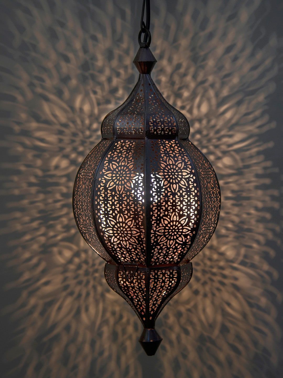 Homesake Copper-Toned Textured Hanging Lantern-picture-35