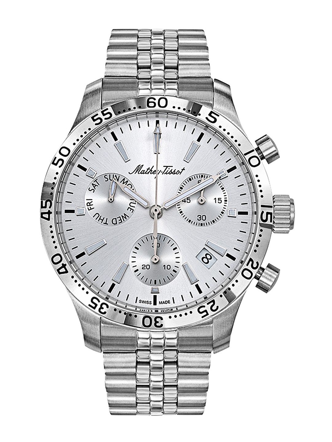 Mathey-Tissot Swiss Made Men Type 22 Chronograph Silver Dial Watch H1822CHAS-picture-54