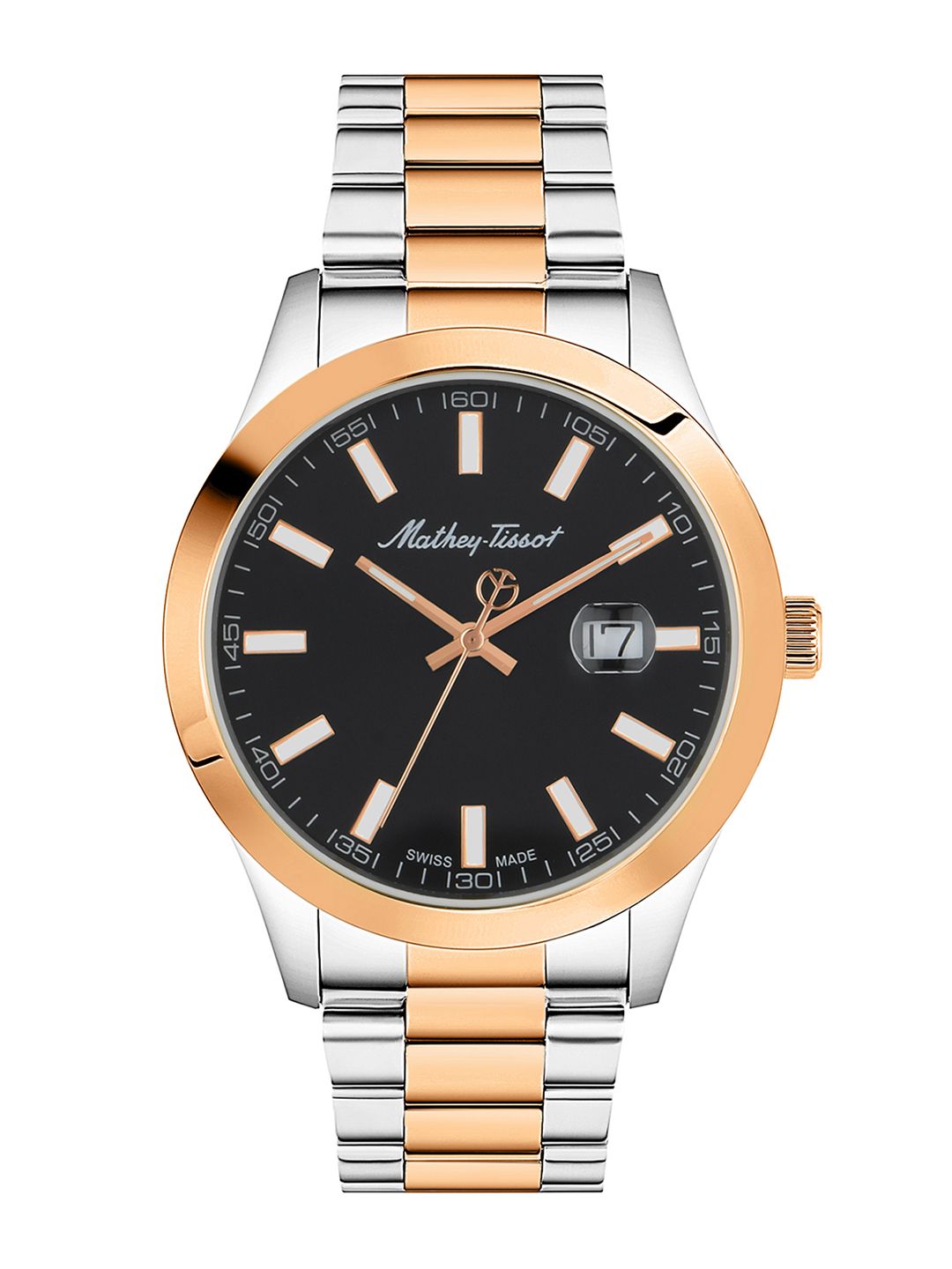 Mathey-Tissot Swiss Made Men Rolly I Black Dial Watch H450RN