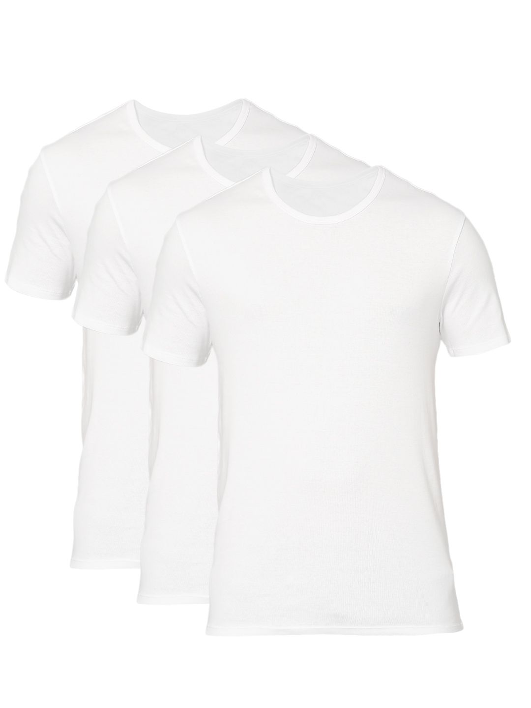 Marks & Spencer Men Pack of 3 Solid Innerwear Vests T144760VWHITE-picture-36