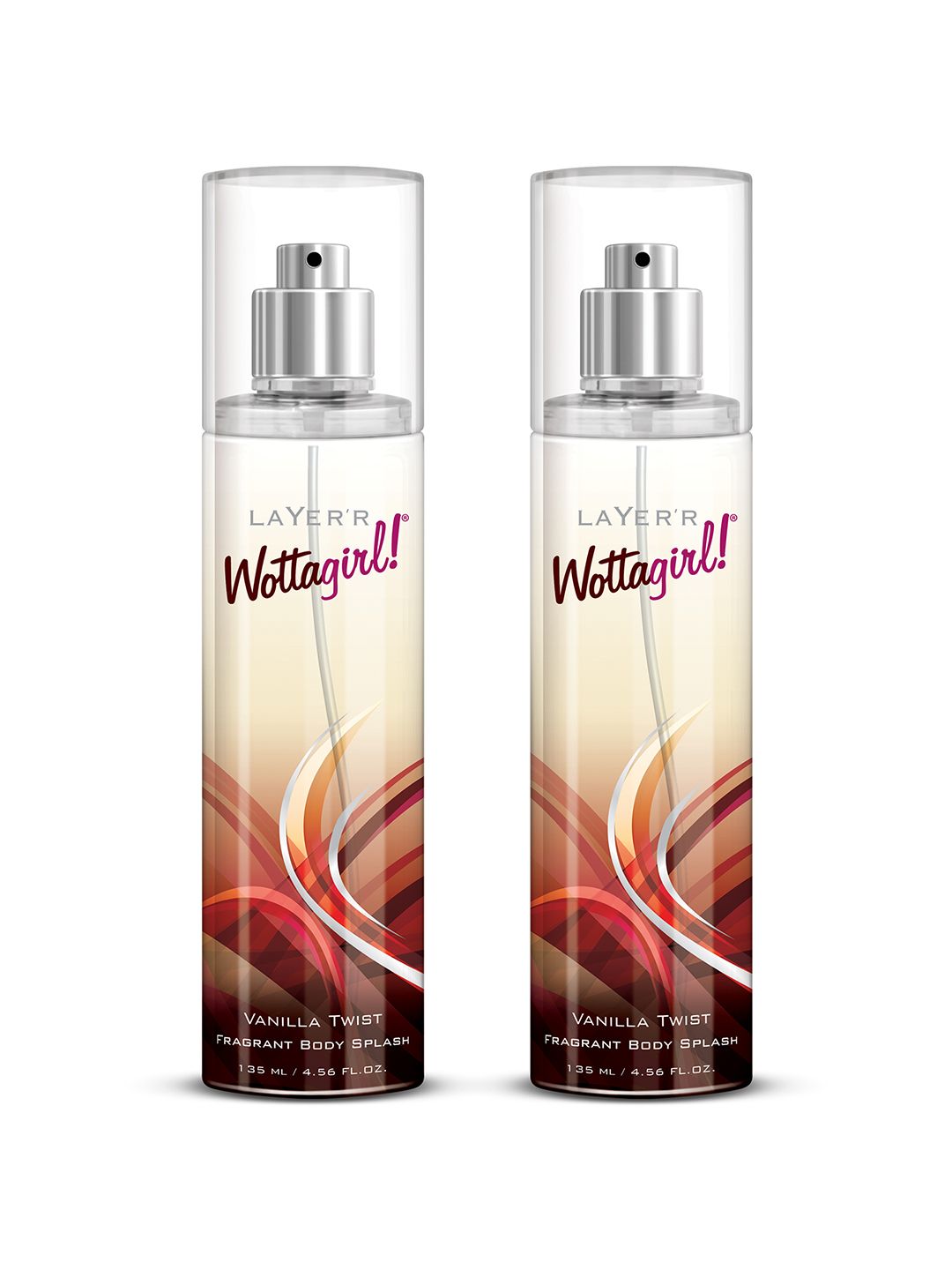 Layerr Wottagirl Set of 2 Vanilla Twist Fragrant Body Splash  - 135 ml each