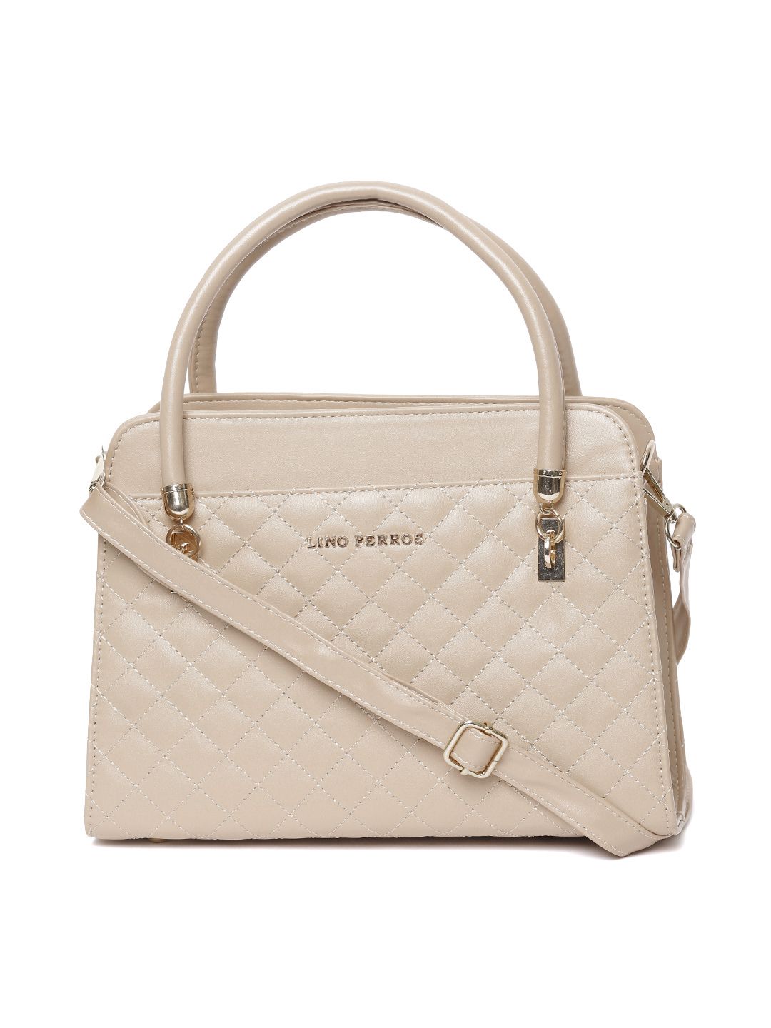 Lino Perros Beige Quilted Handheld Bag-picture-26